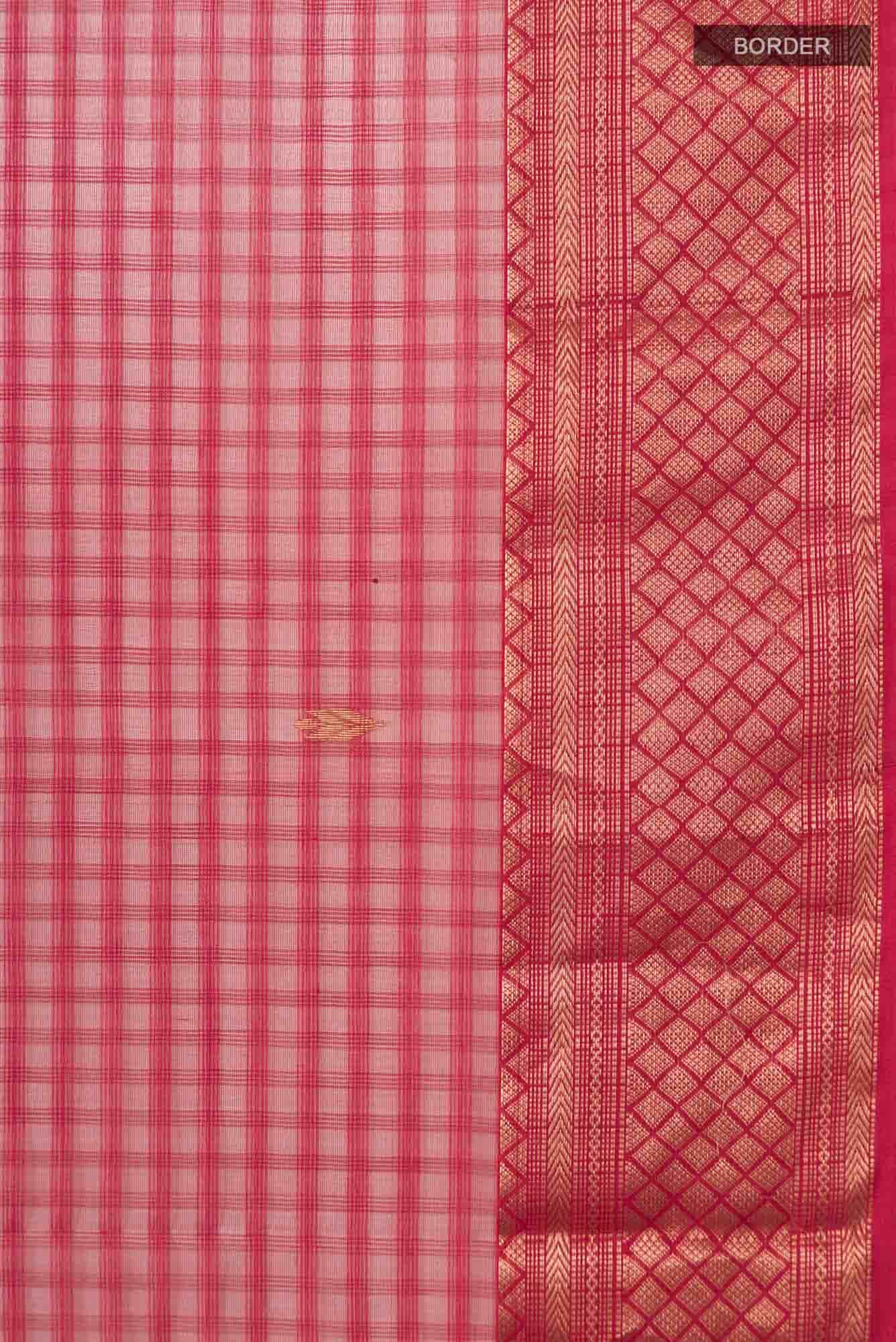 Red Maheshwari Silk Saree