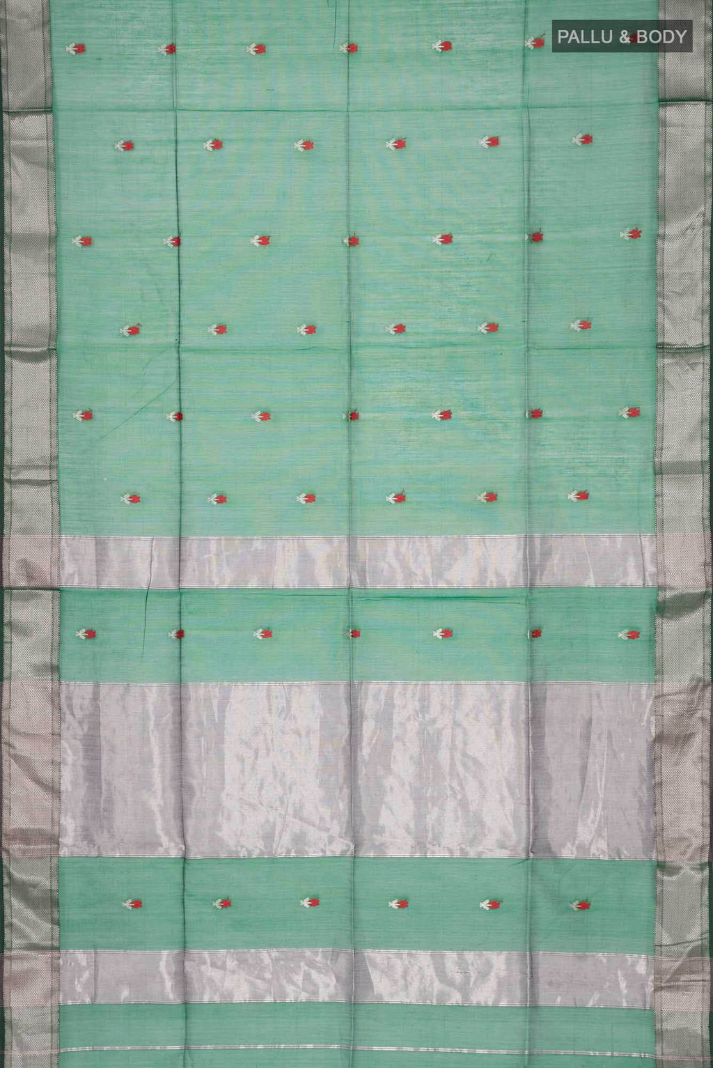 Green Maheshwari Silk Cotton Saree