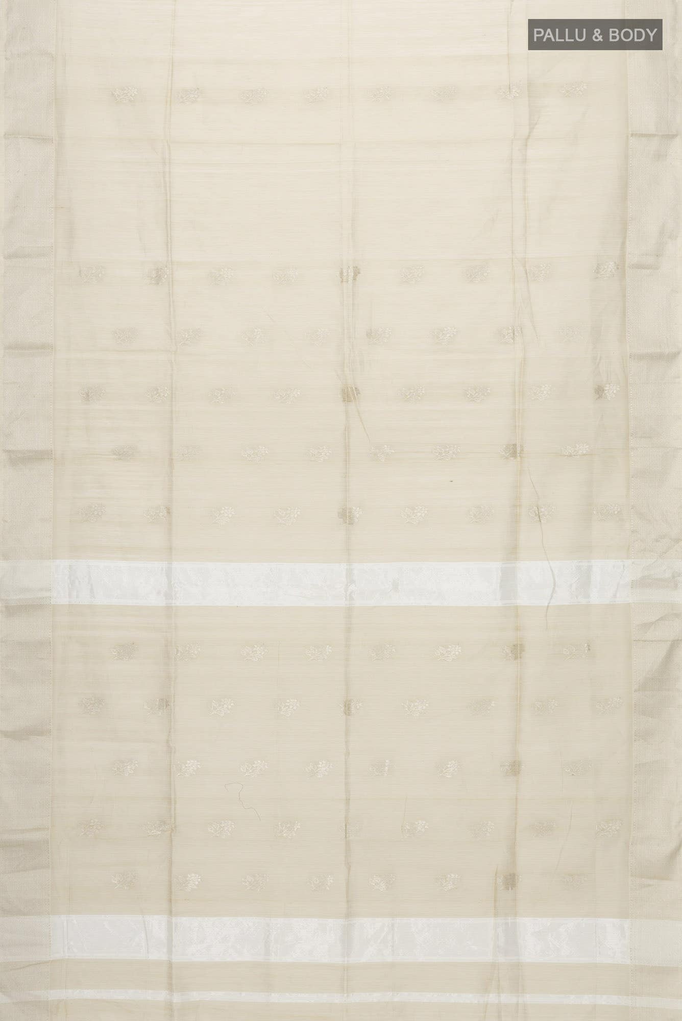 Beige Maheshwari Silk Cotton Saree
