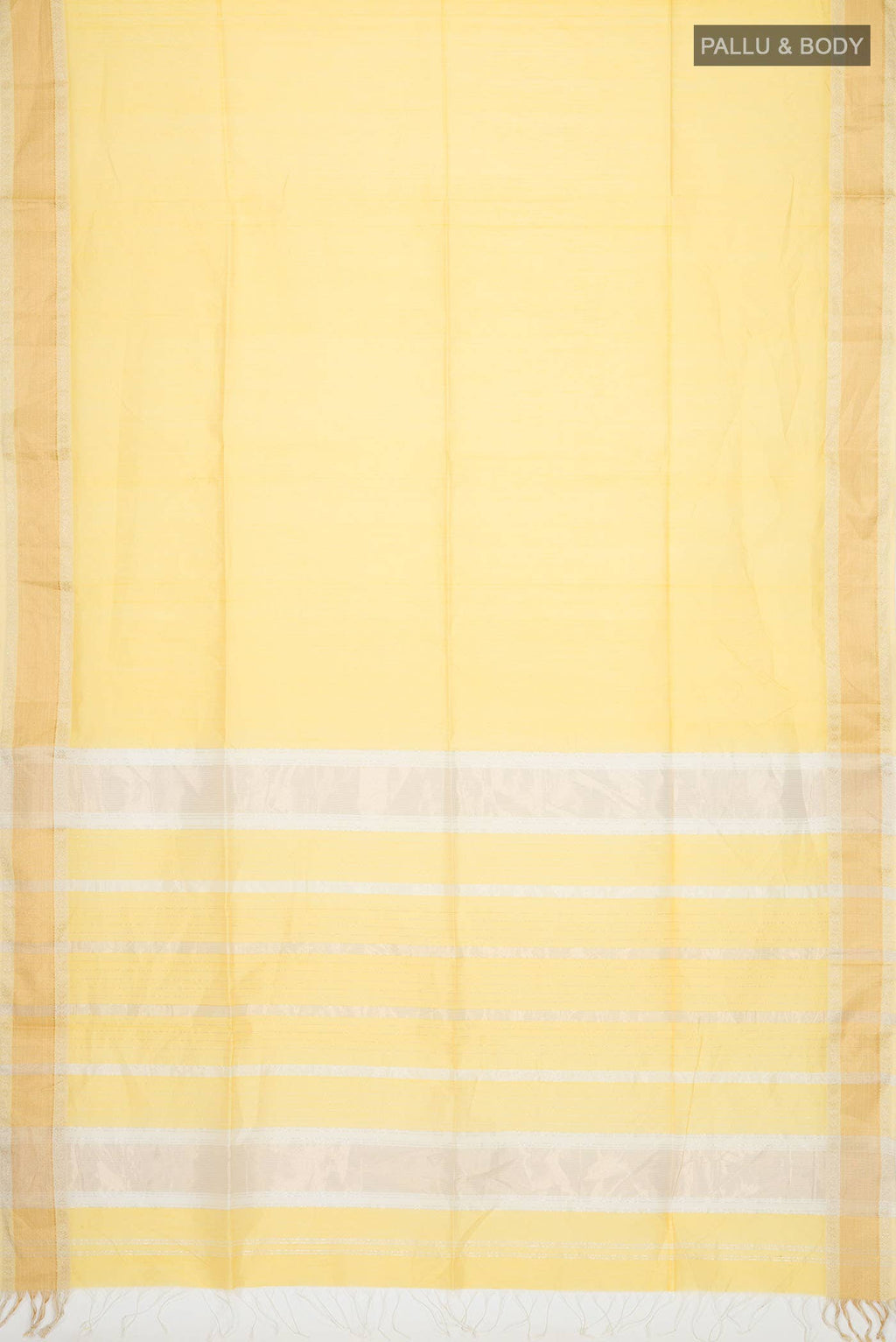 Yellow Maheshwari Silk Cotton Saree