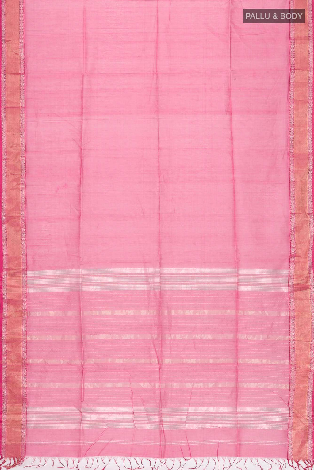 Pink Maheshwari Silk Cotton Saree