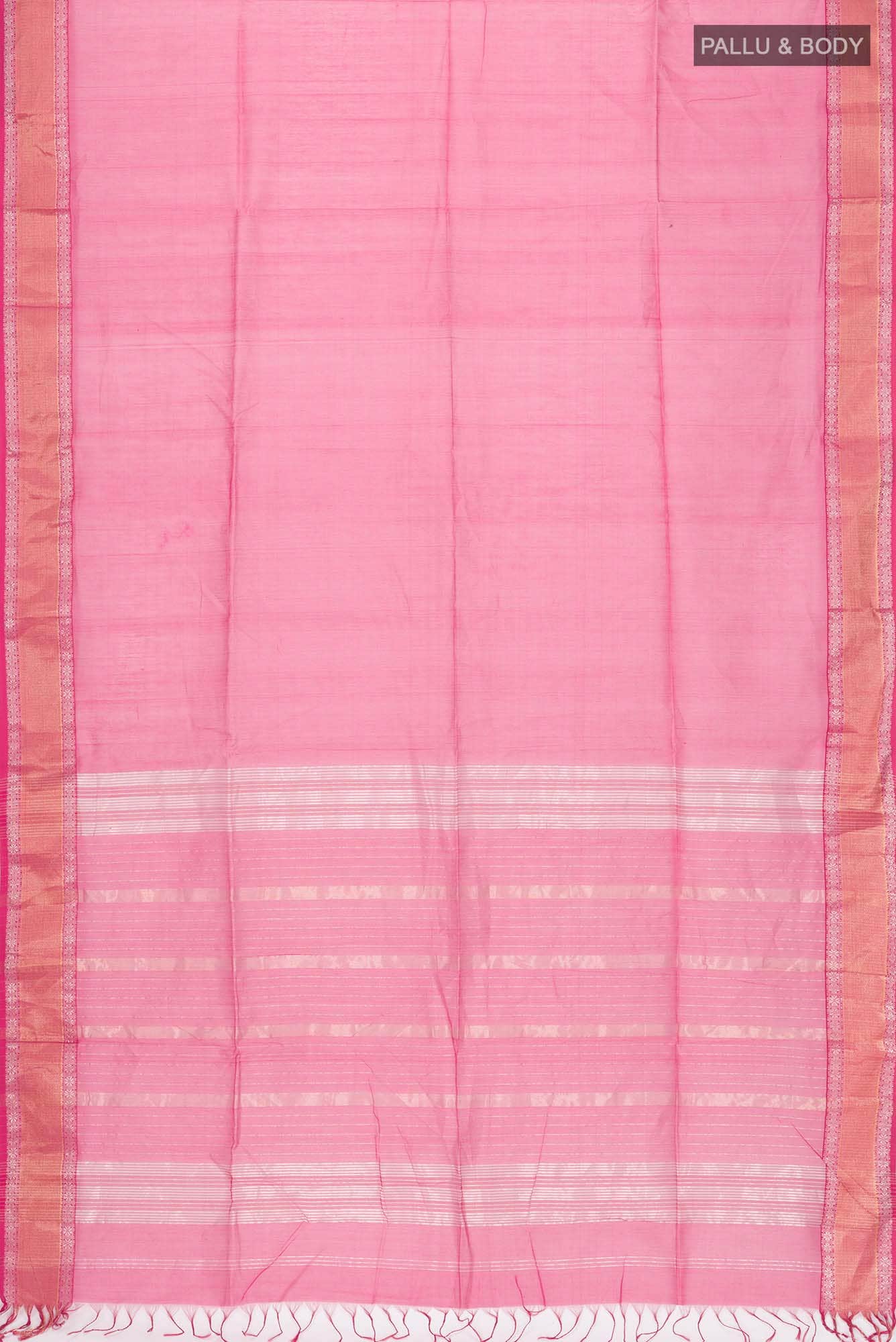 Pink Maheshwari Silk Cotton Saree