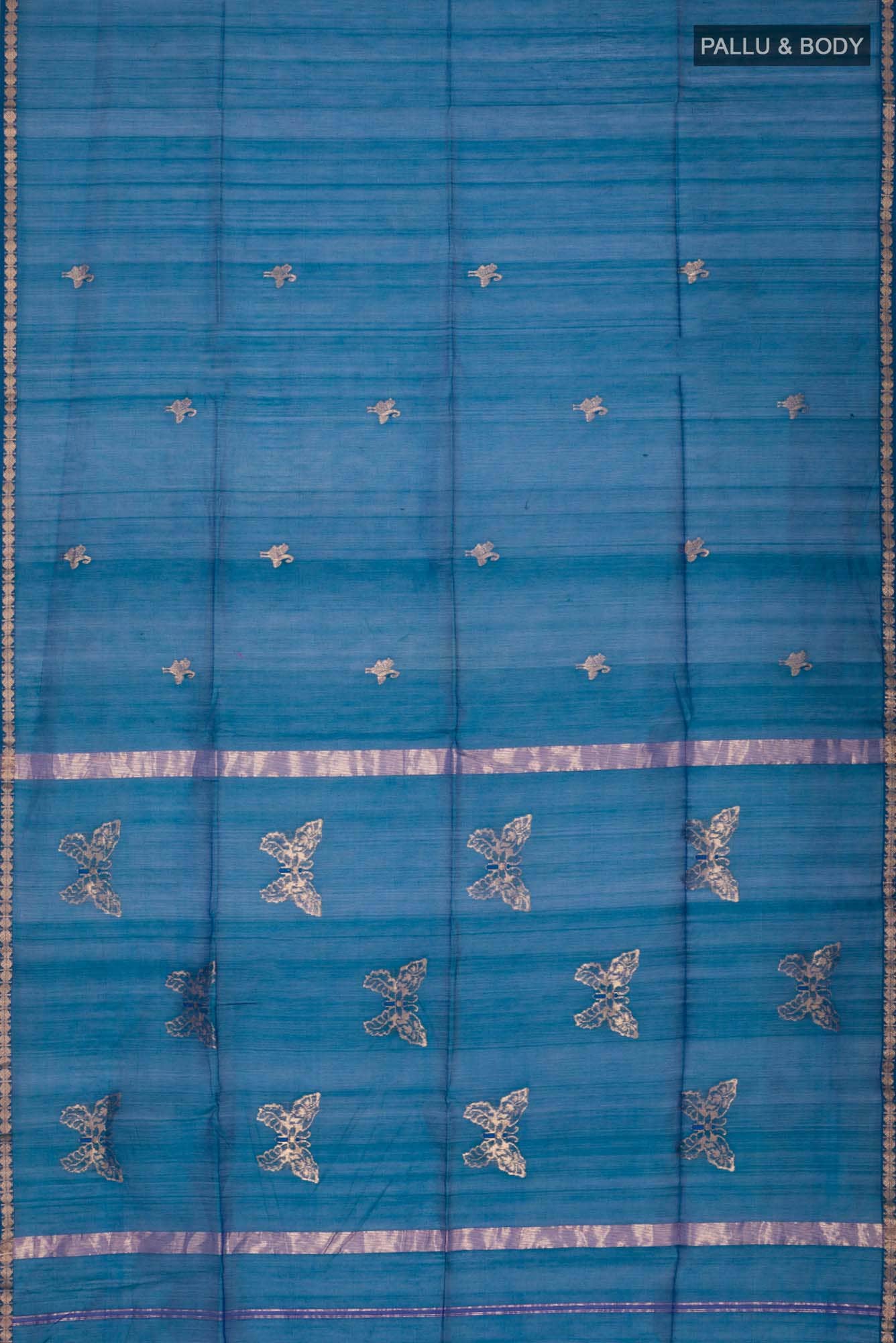 Blue Maheshwari Silk Cotton Saree