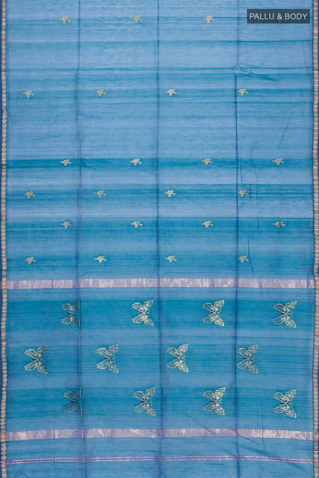 Blue Maheshwari Silk Cotton Saree