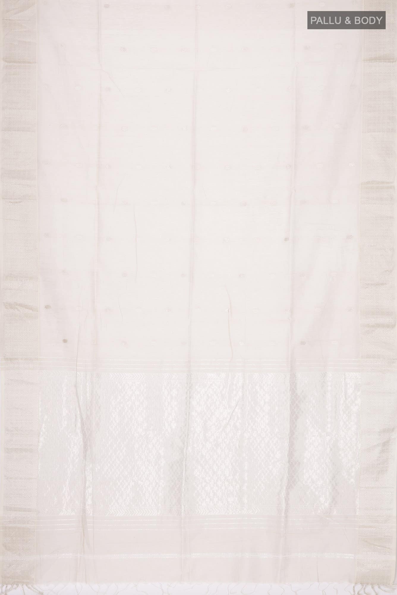 Beige Maheshwari Silk Cotton Saree