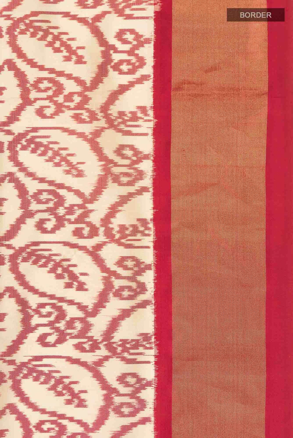Beige Pochampally Silk Saree