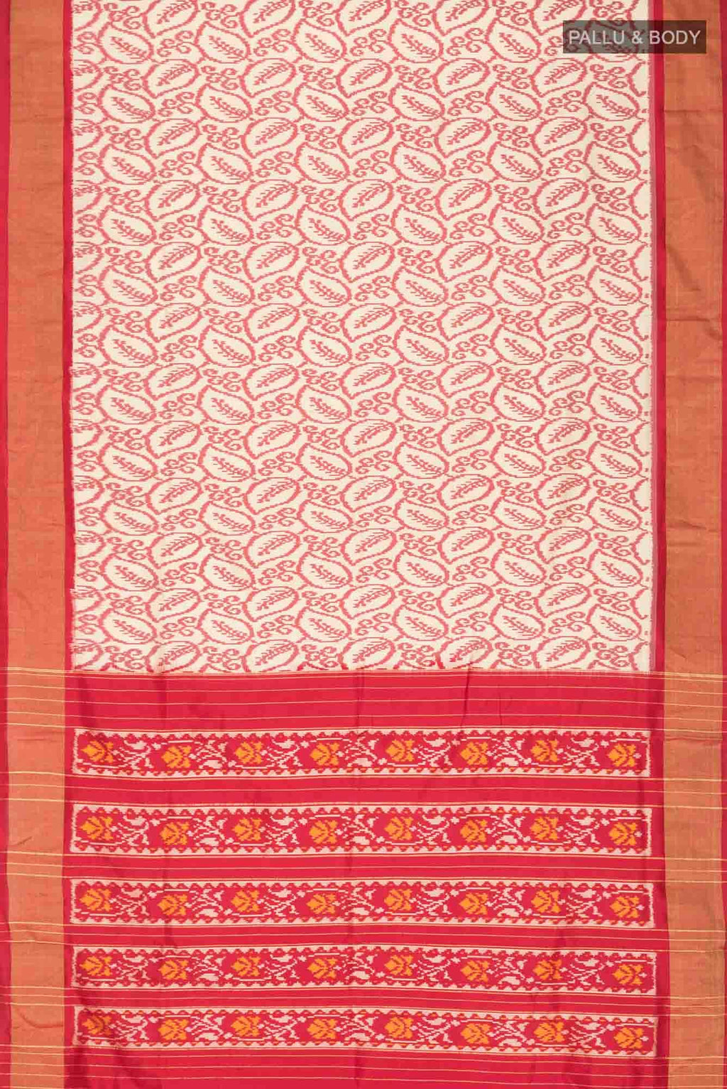 Beige Pochampally Silk Saree