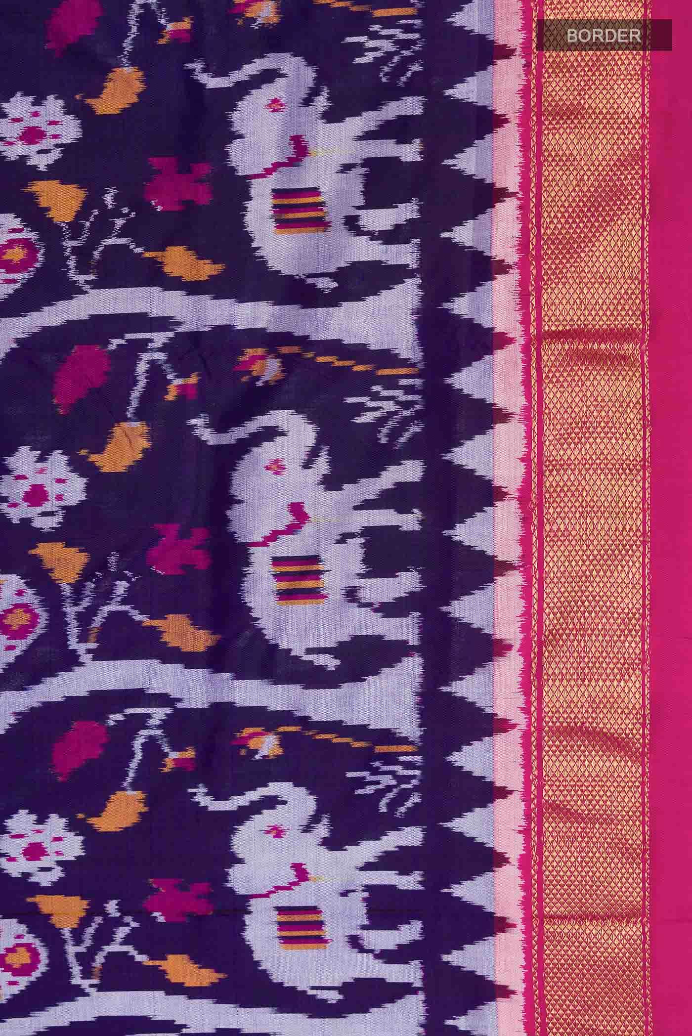 Blue Pochampally Silk Saree