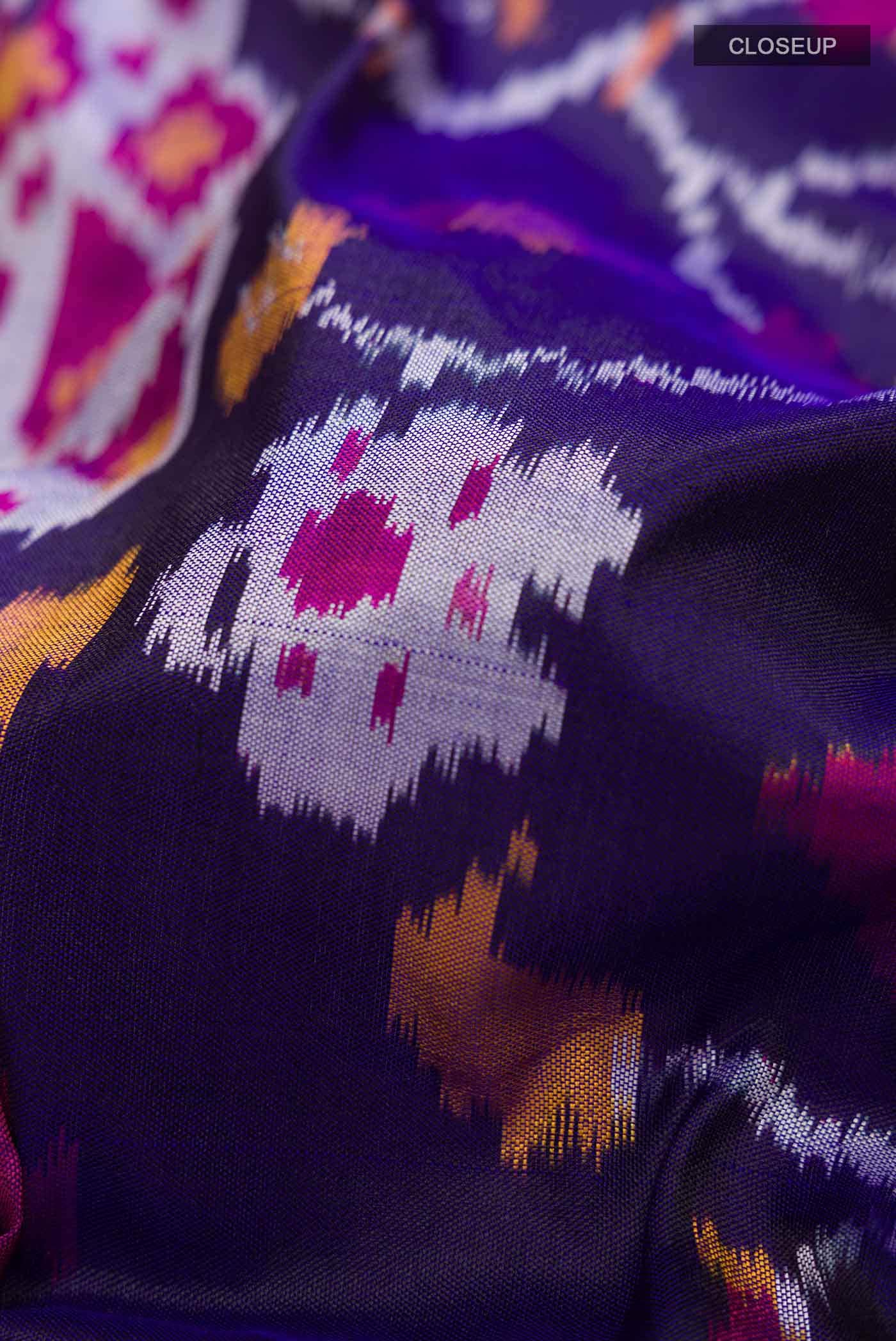 Blue Pochampally Silk Saree