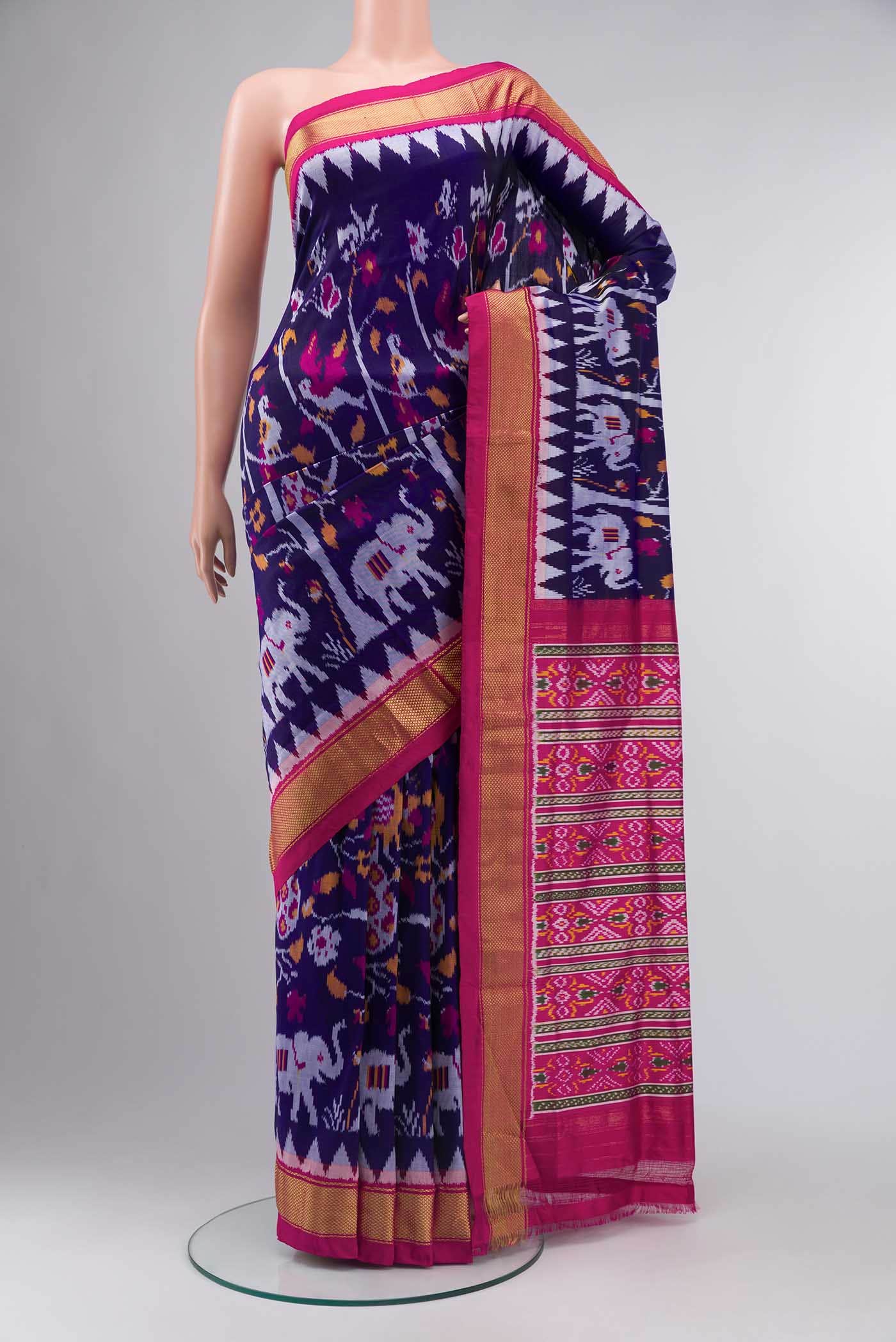 Blue Pochampally Silk Saree