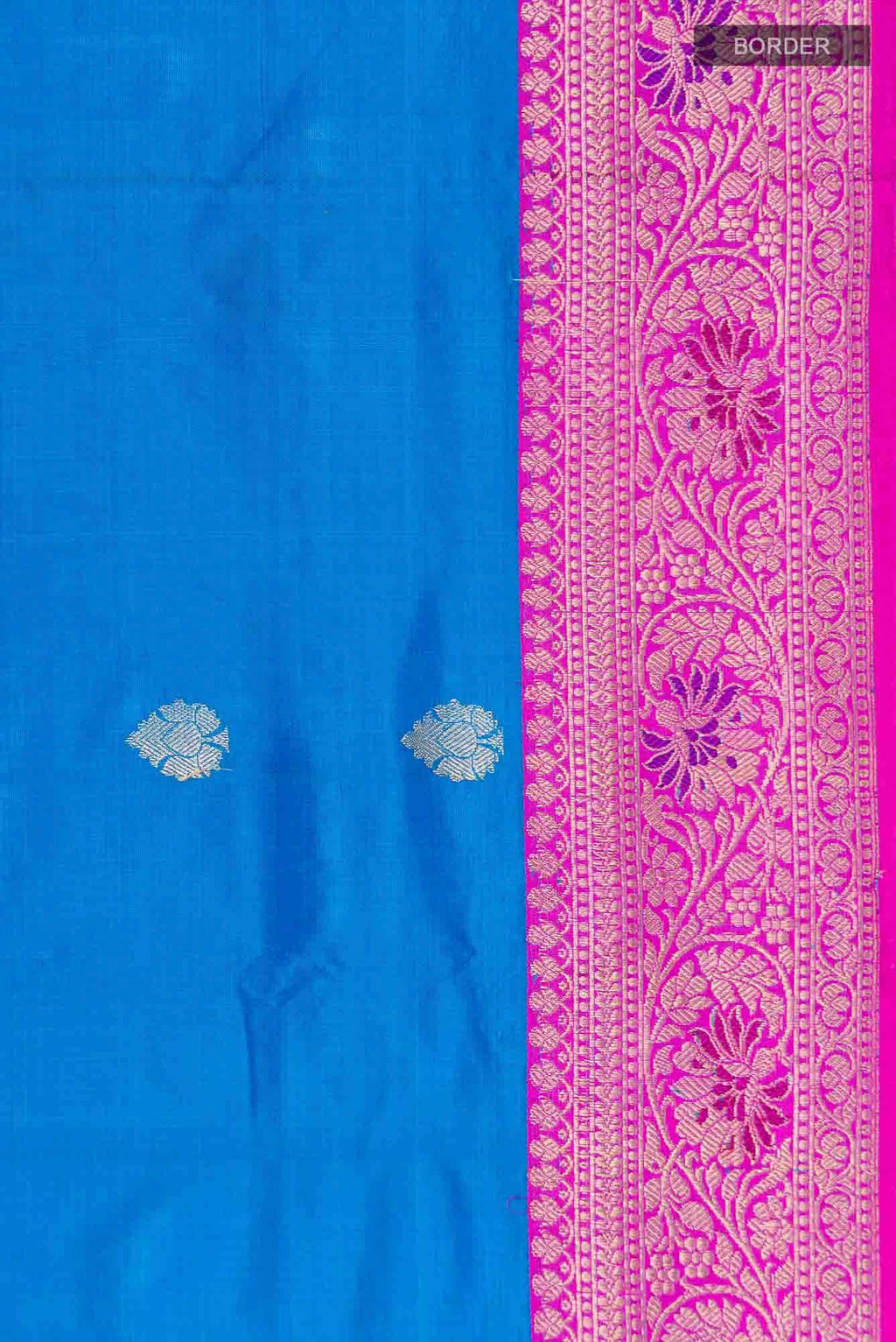 Blue Banarasi Katan Silk Saree