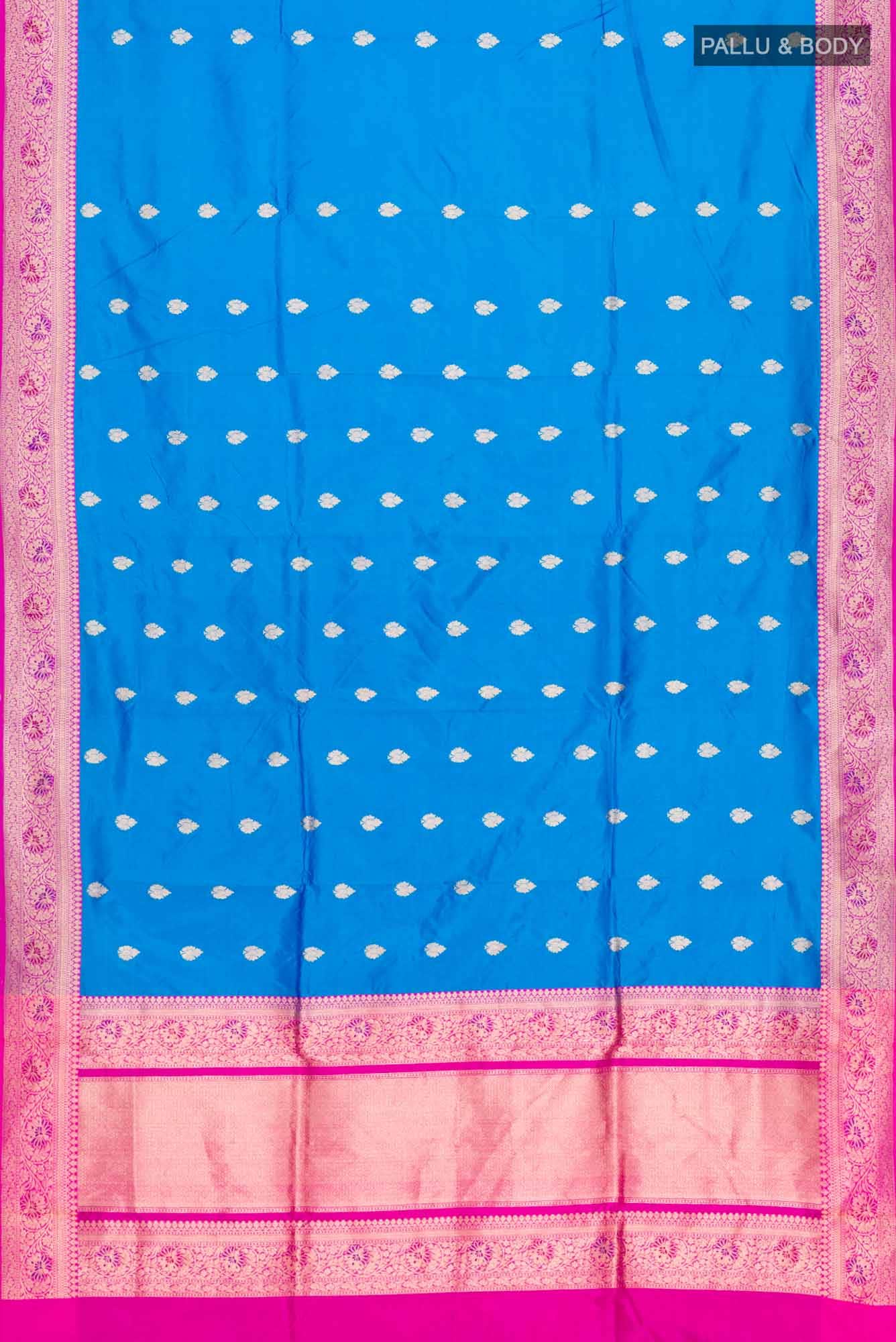 Blue Banarasi Katan Silk Saree