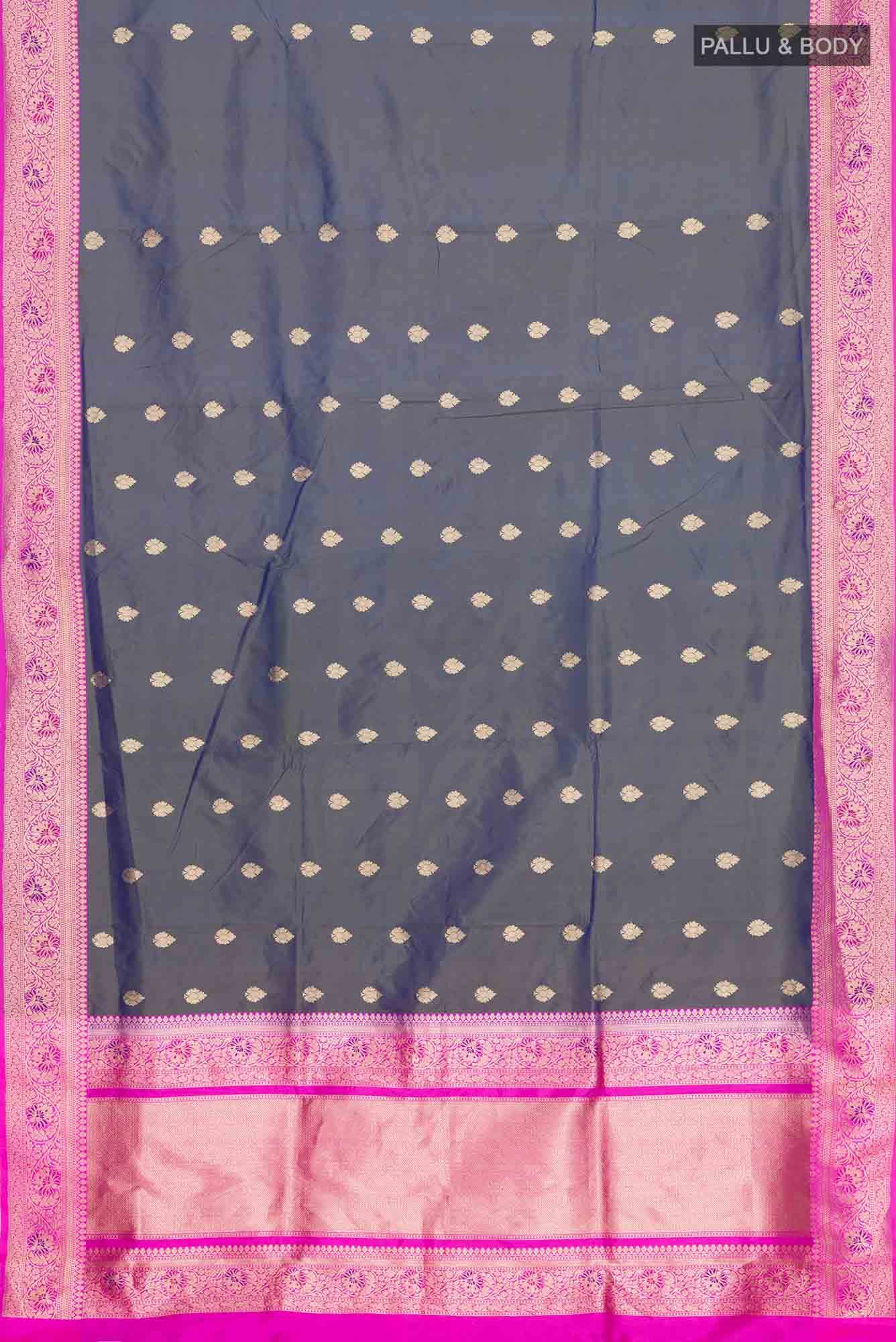 Blue Banarasi Katan Silk Saree