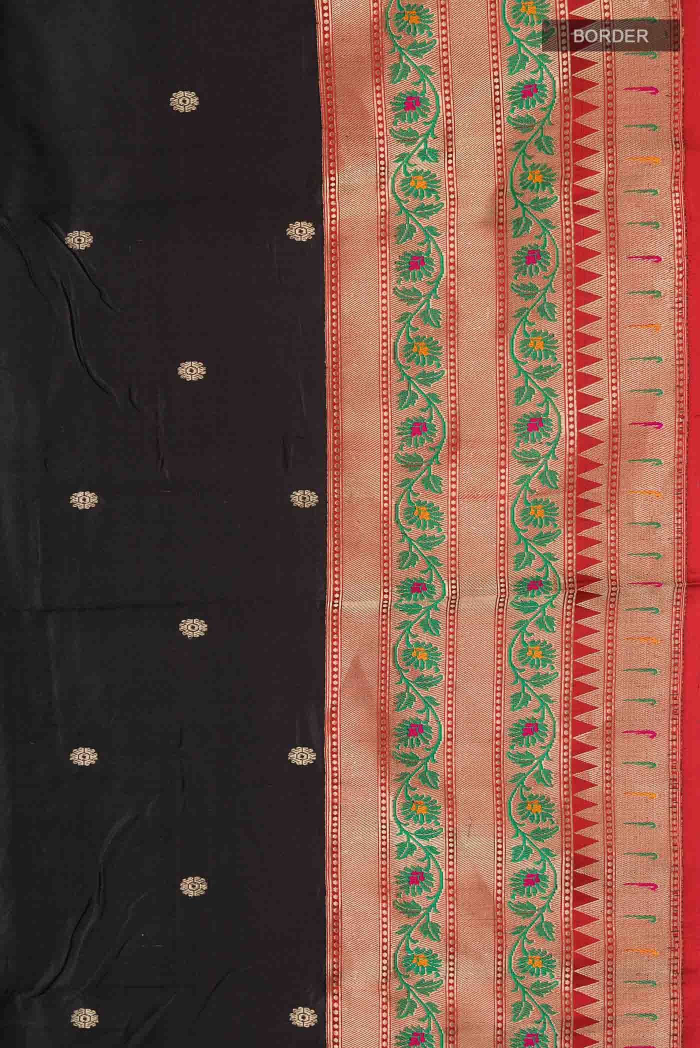 Black Banarasi Silk Saree