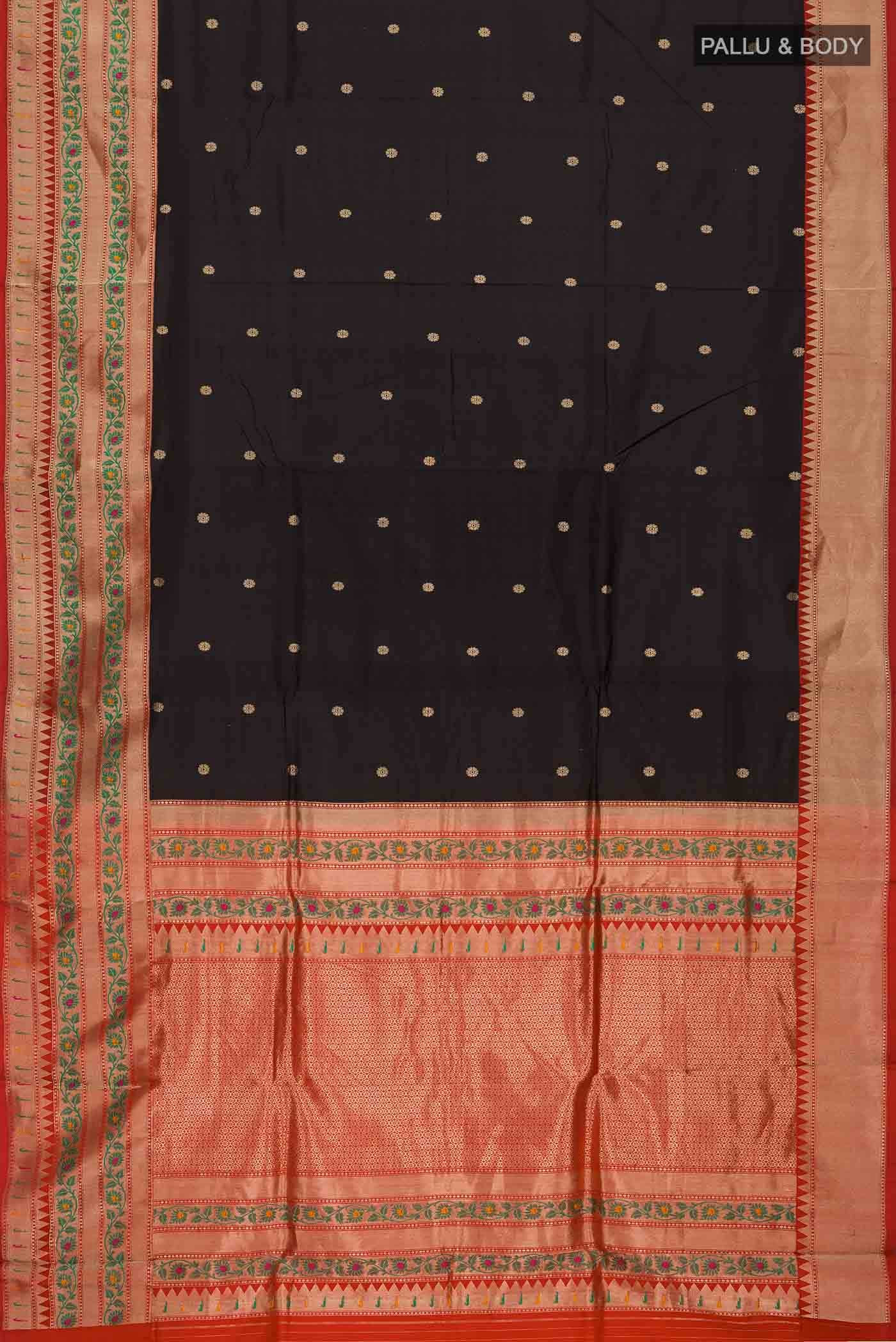 Black Banarasi Silk Saree