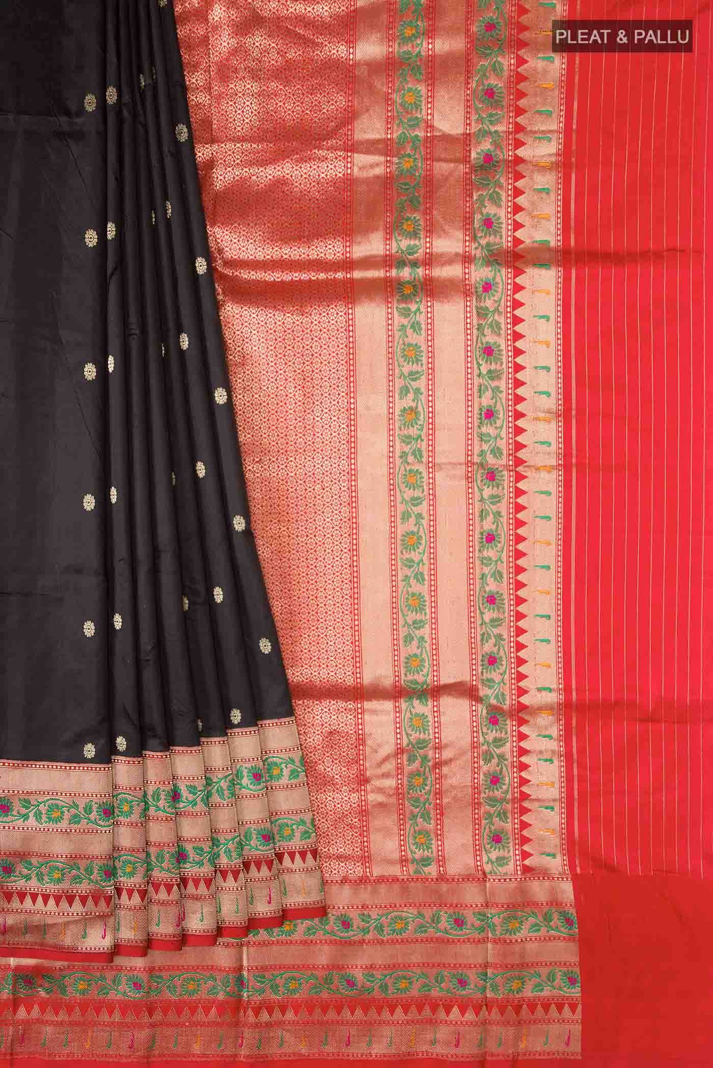Black Banarasi Silk Saree