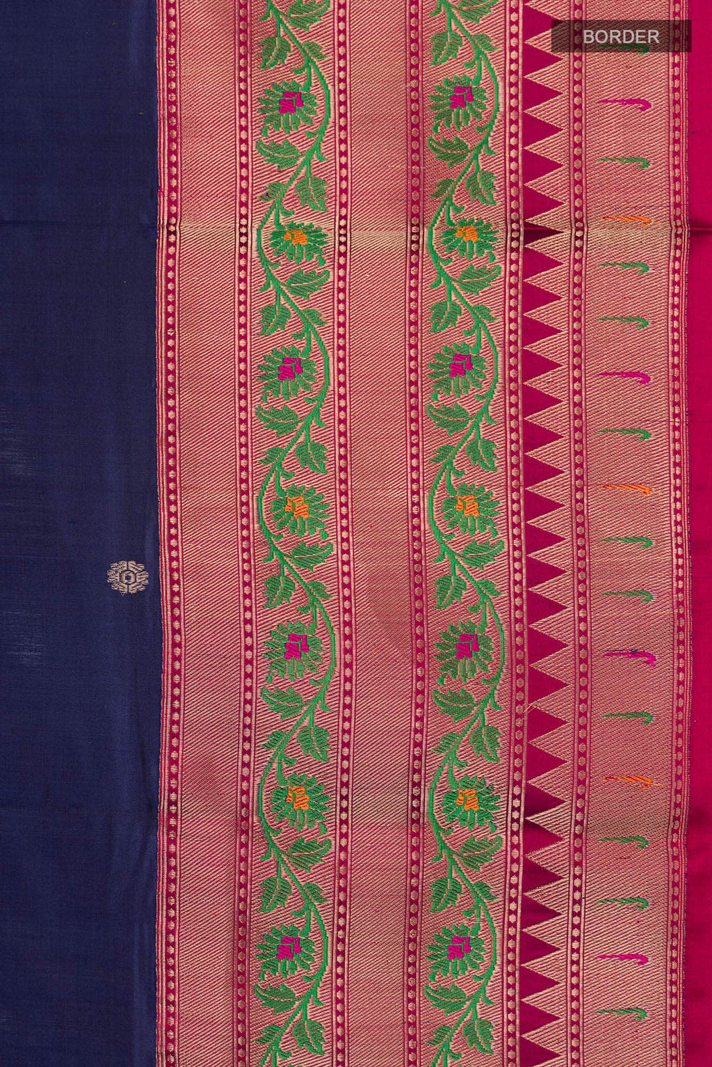 Blue Banarasi Katan Silk Saree