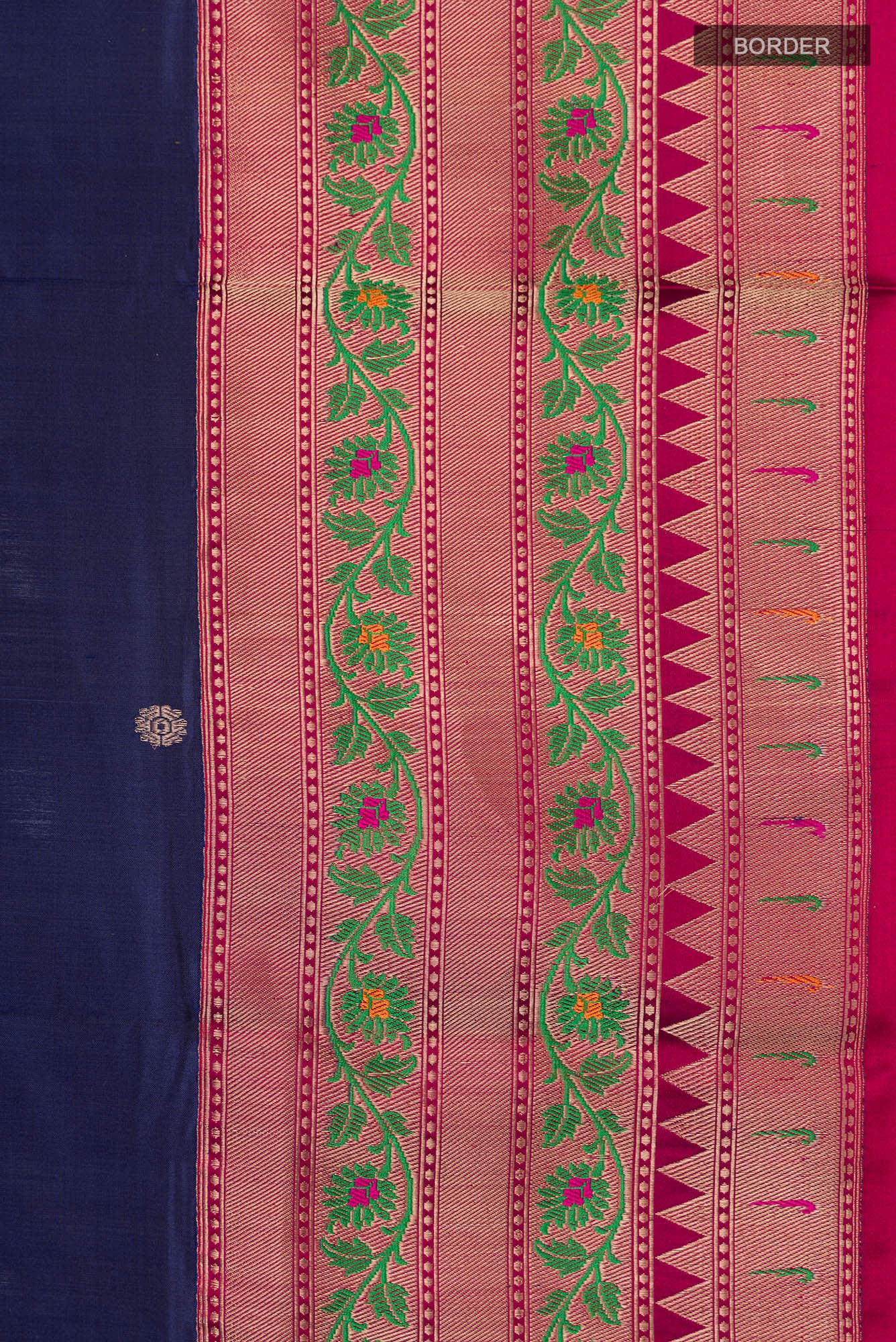 Blue Banarasi Katan Silk Saree