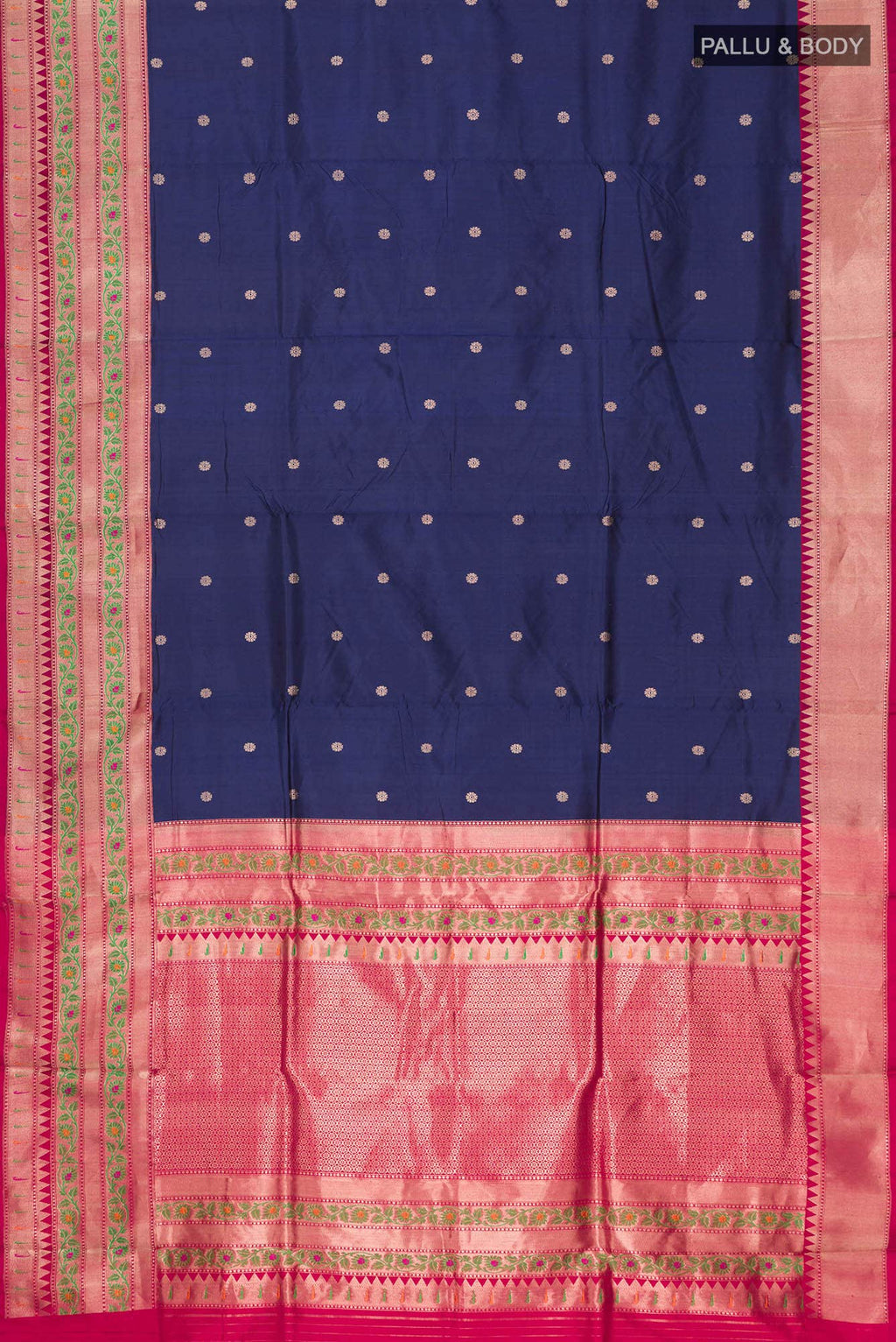 Blue Banarasi Katan Silk Saree