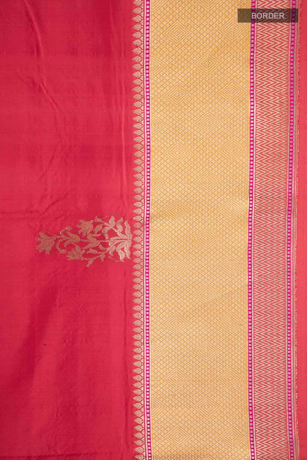 Red Banarasi Katan Silk Saree