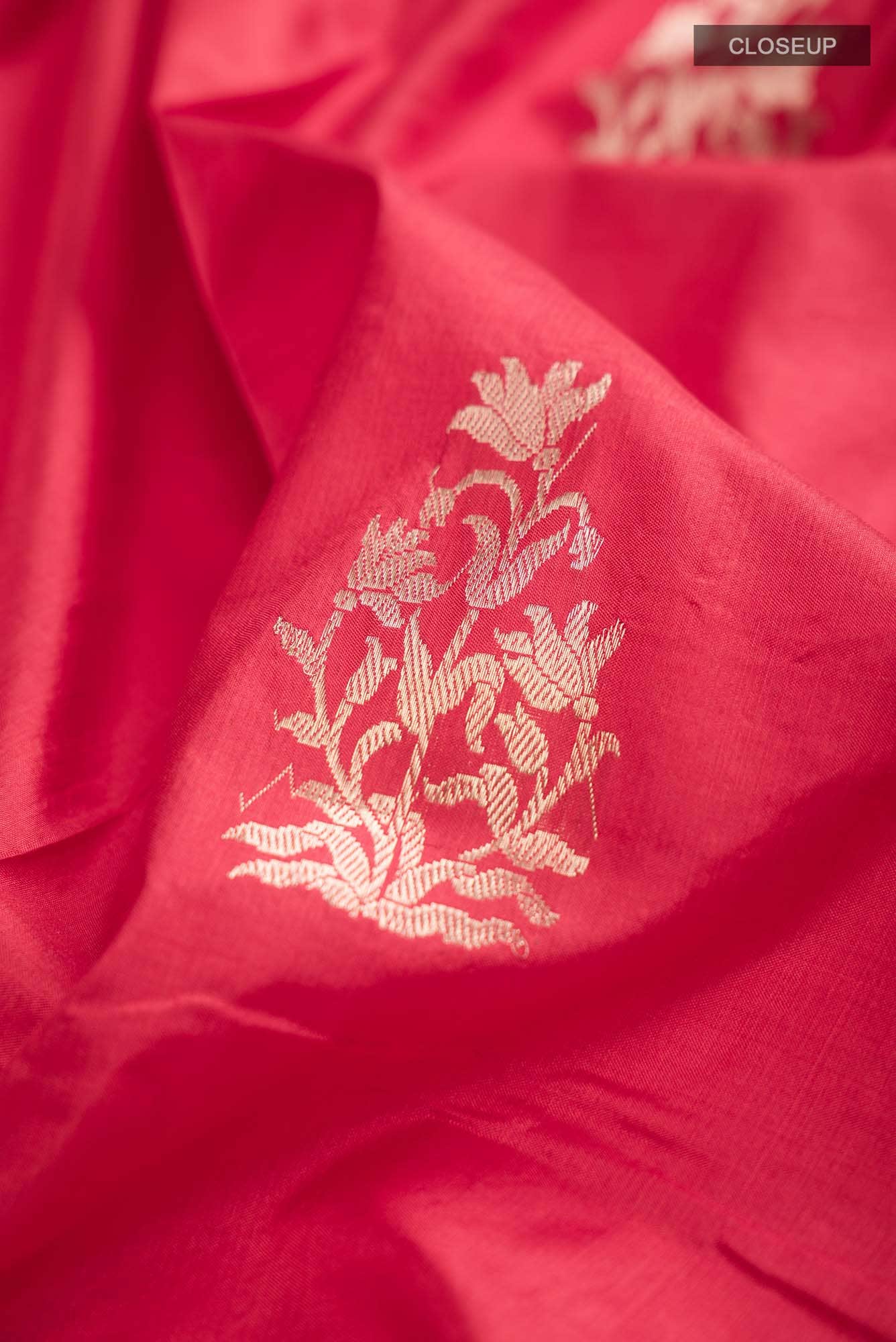 Red Banarasi Katan Silk Saree