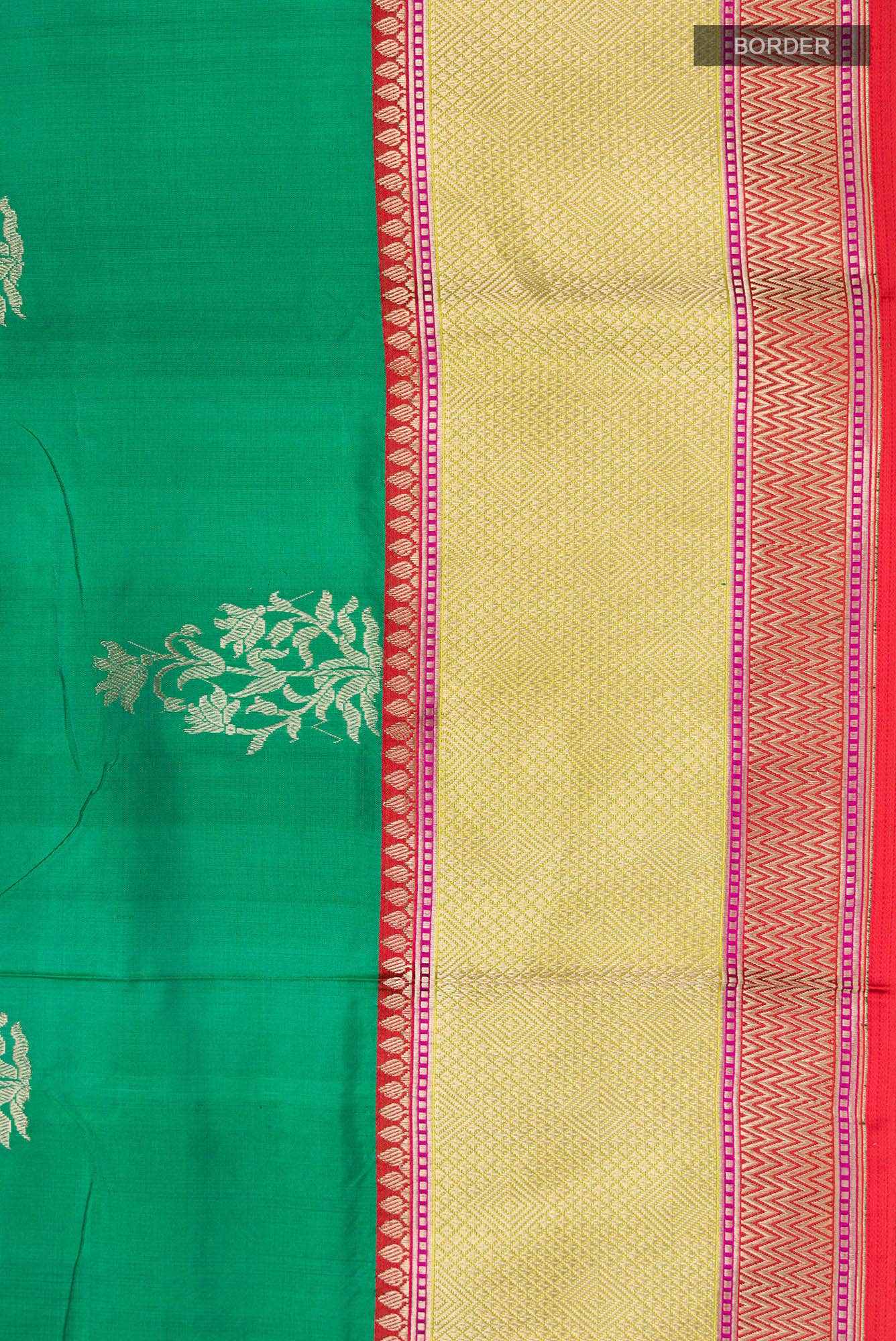 Green Banarasi Katan Silk Saree