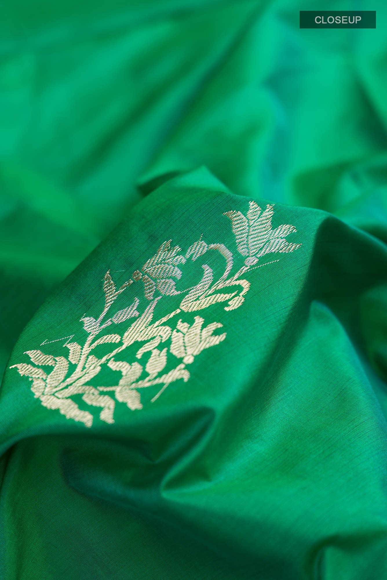Green Banarasi Katan Silk Saree