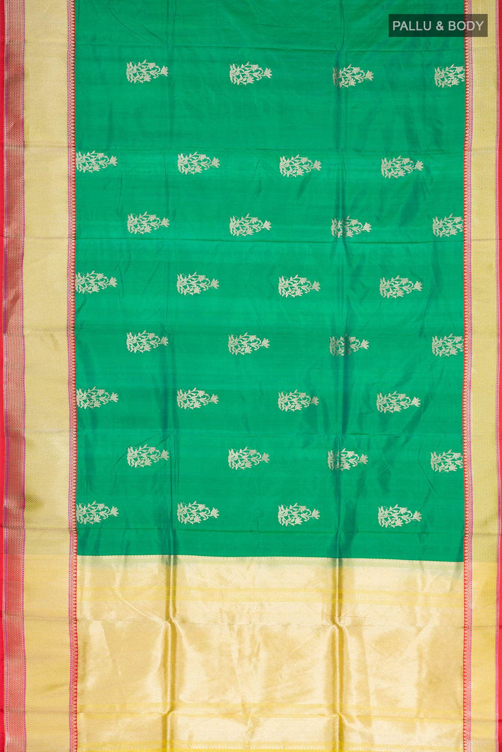 Green Banarasi Katan Silk Saree
