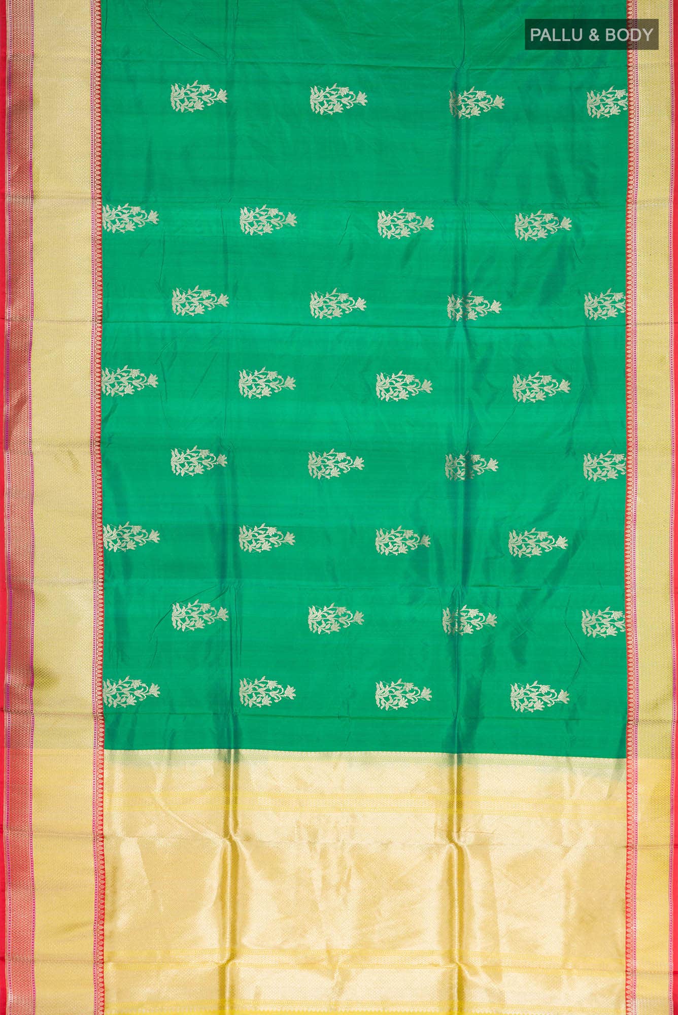 Green Banarasi Katan Silk Saree