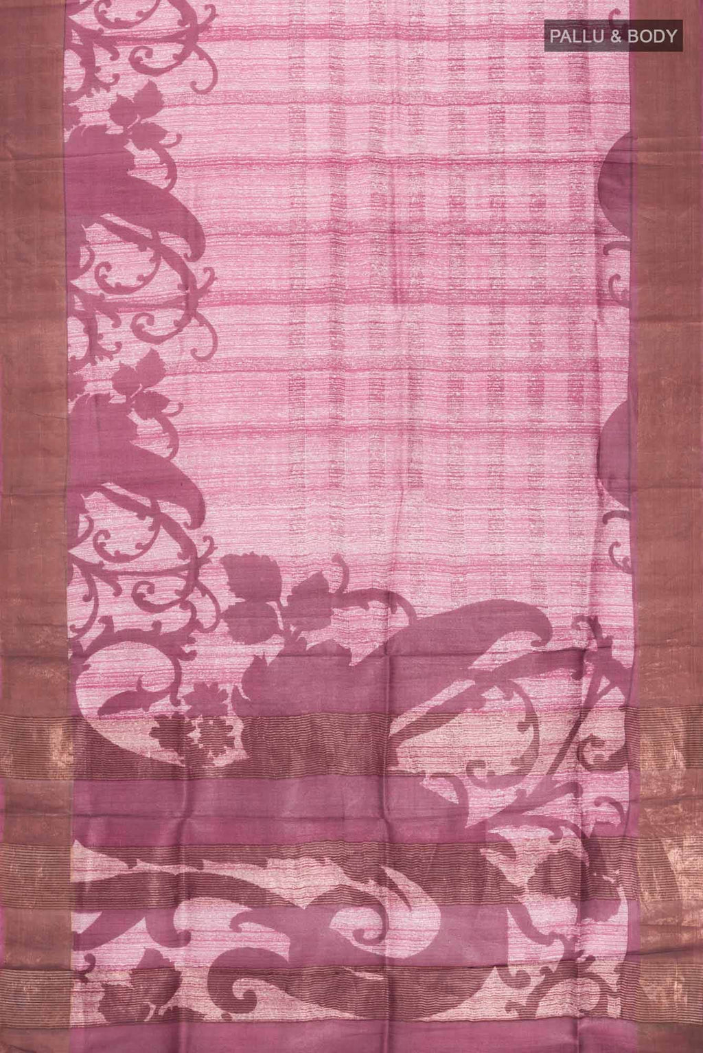 Magenta Bhagalpuri Tussar Silk Saree