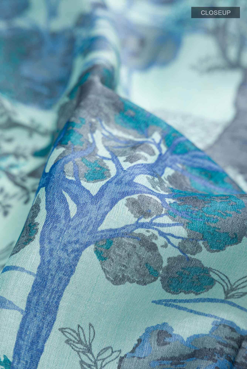 Blue Bhagalpuri Tussar Silk Saree