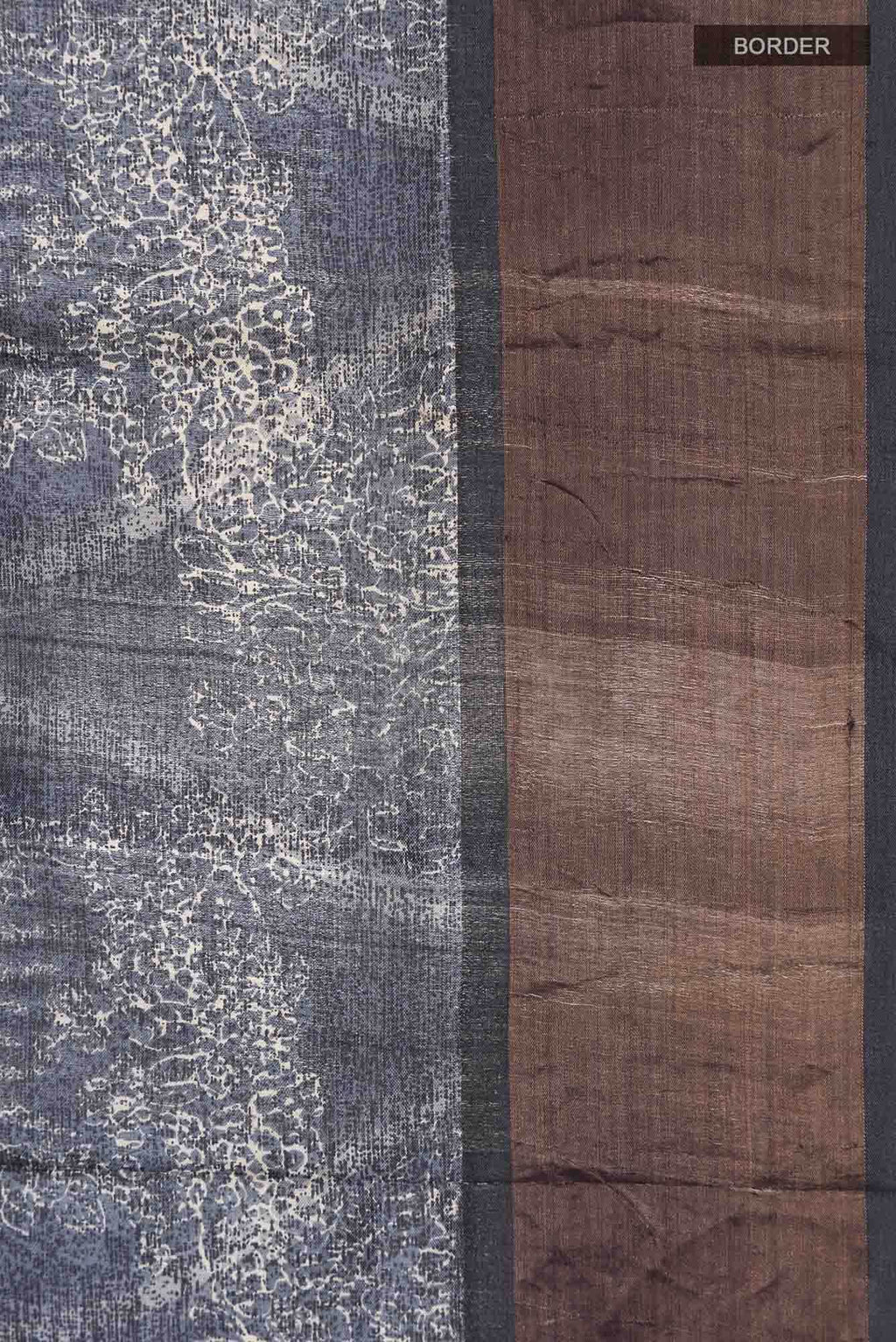 Blue Bhagalpuri Tussar Silk Saree