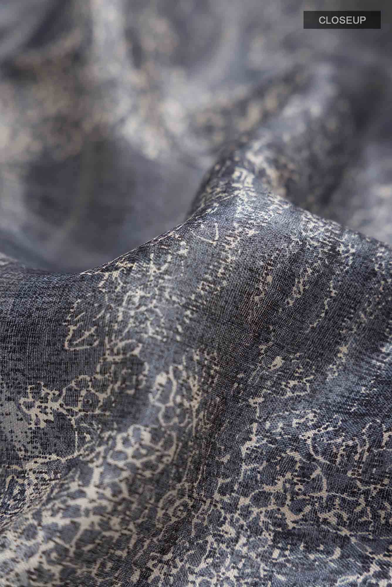 Blue Bhagalpuri Tussar Silk Saree