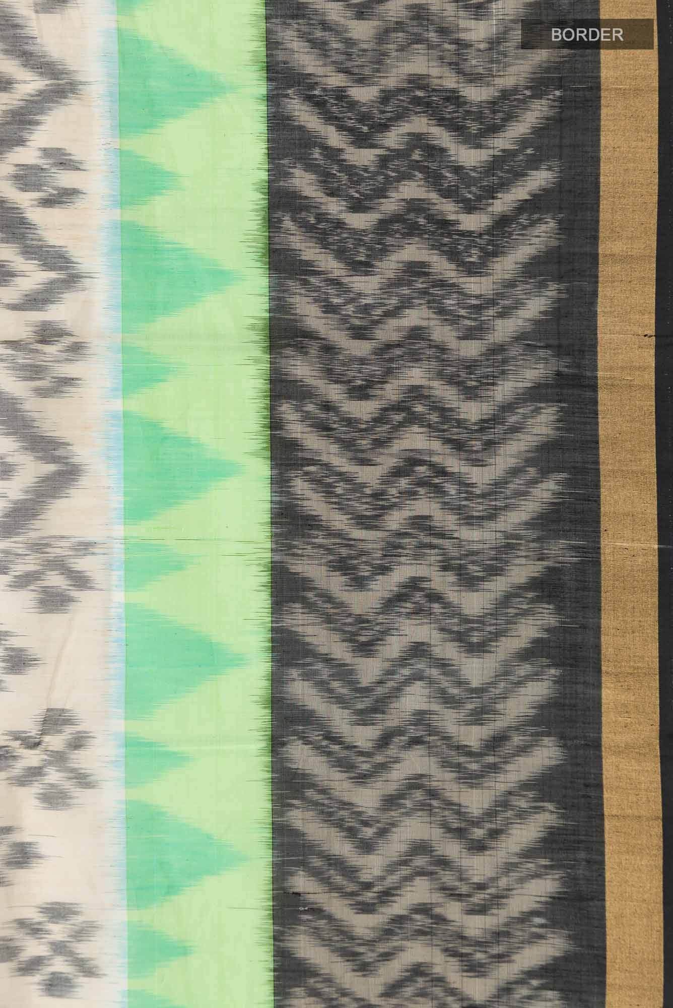 Beige Silk Cotton Saree