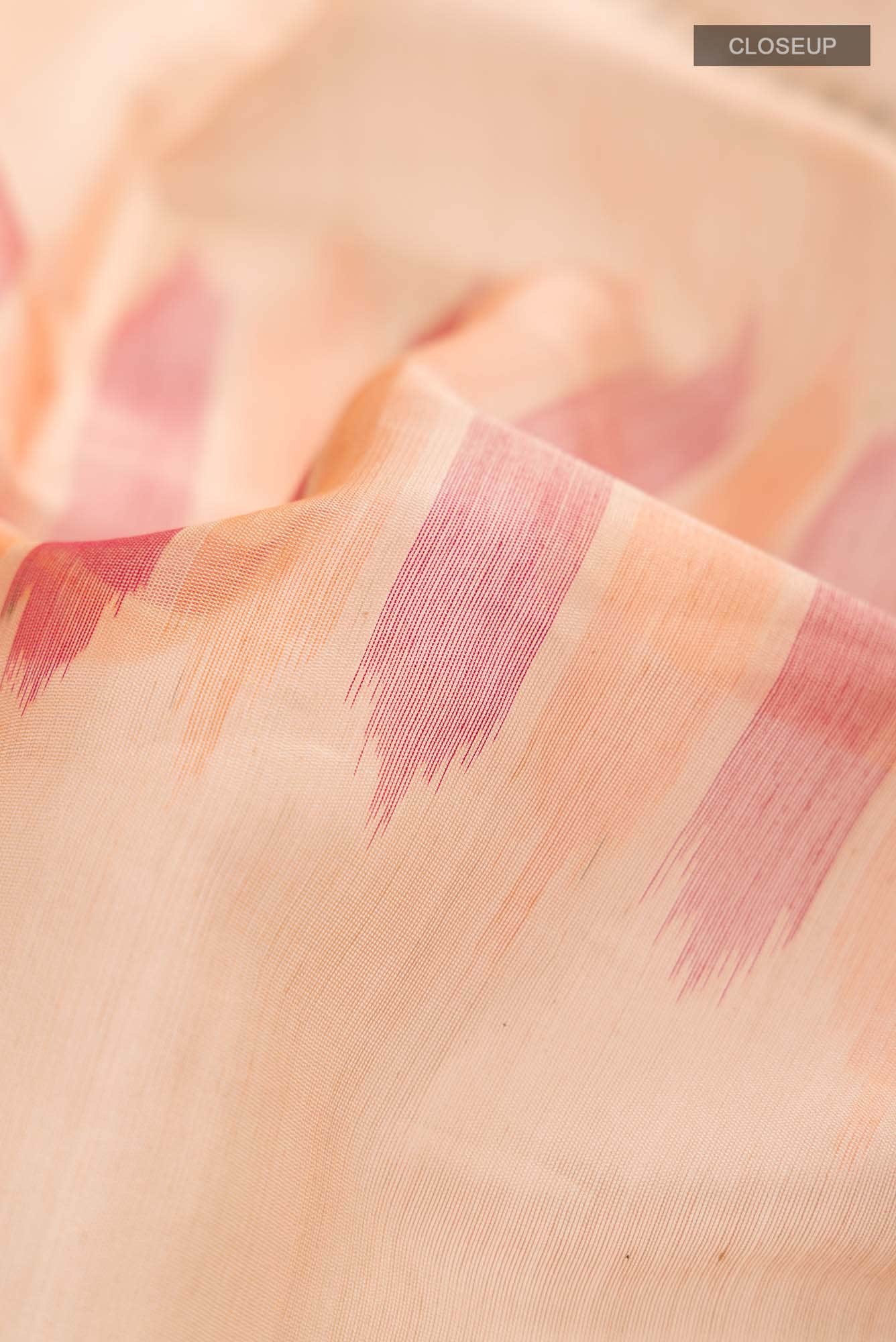 Beige Silk Cotton Saree