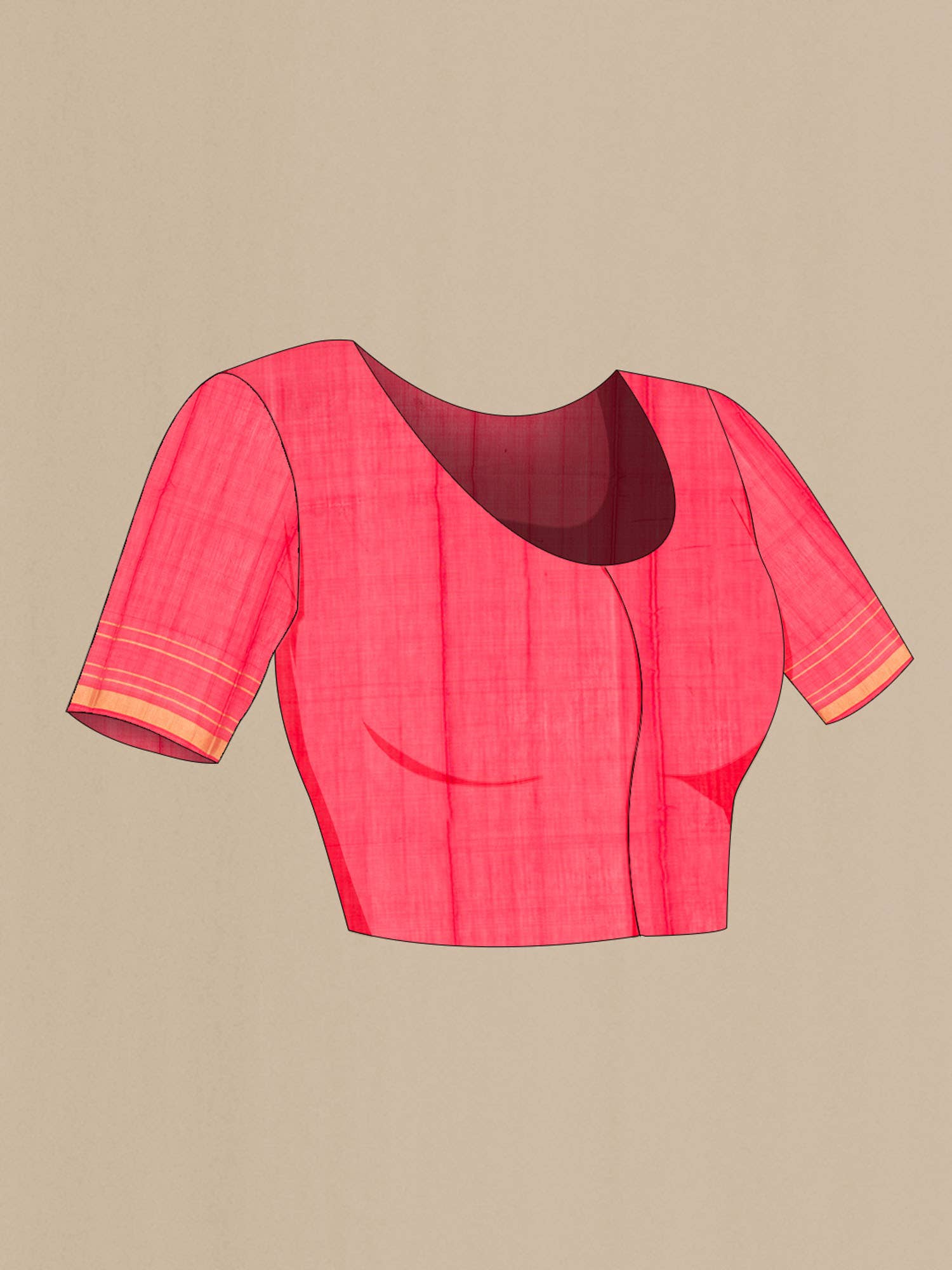 Orange Silk Cotton Saree