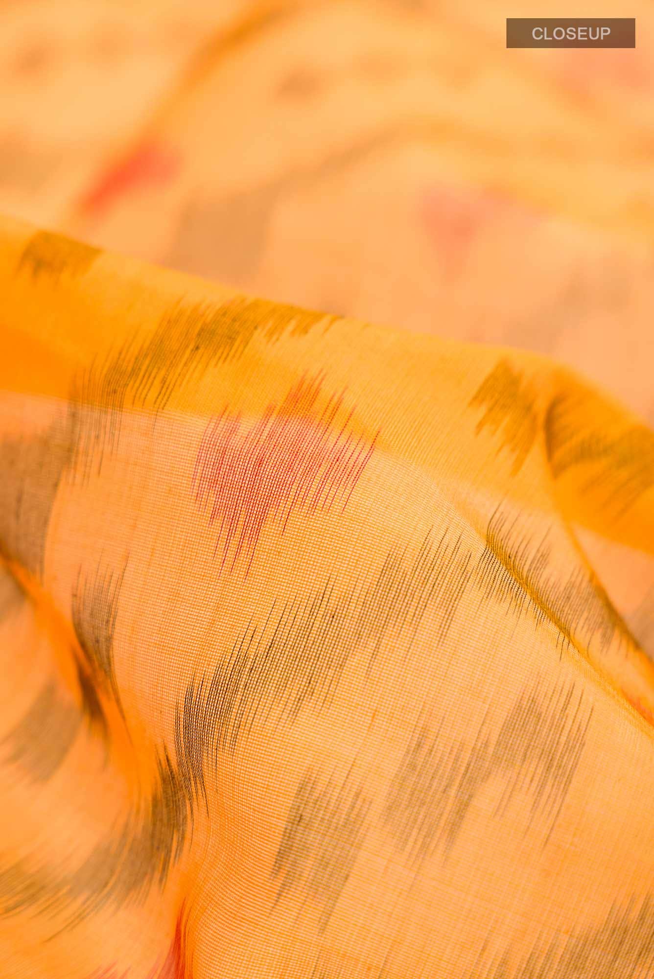 Orange Silk Cotton Saree