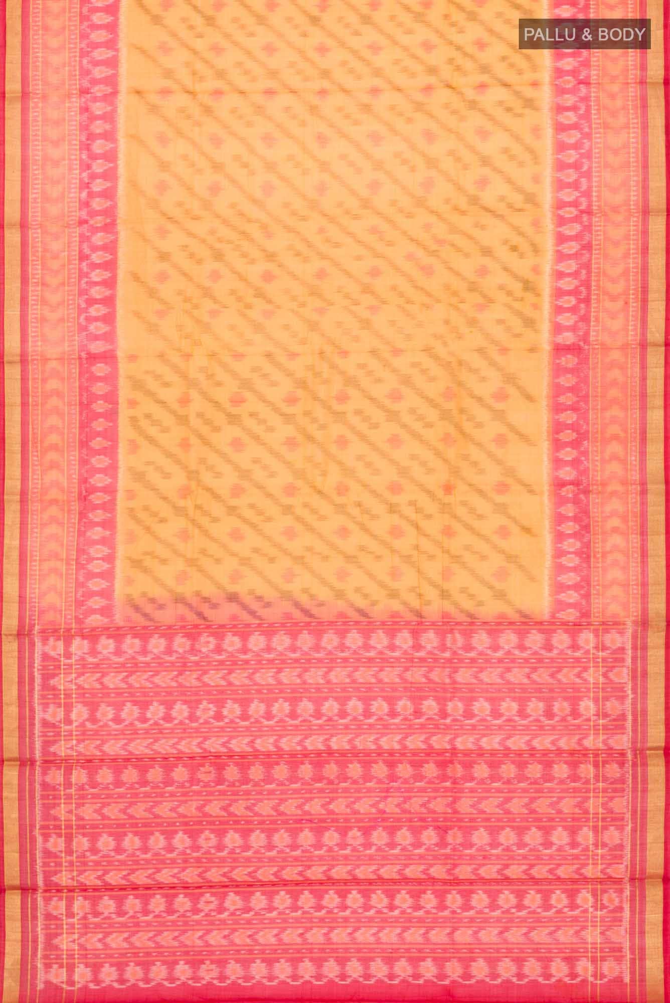 Orange Silk Cotton Saree