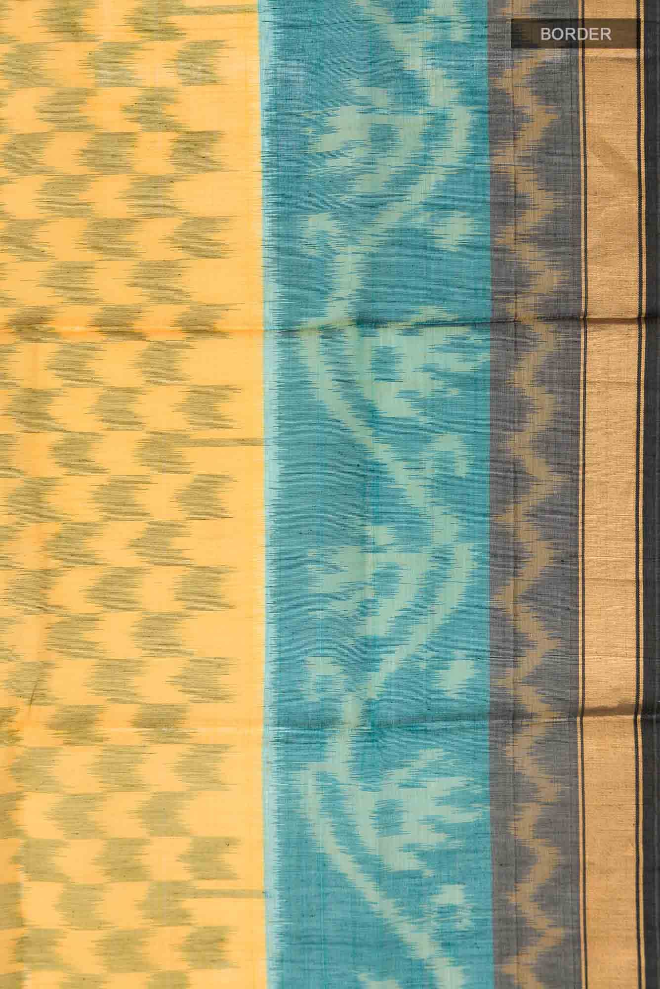 Yellow Silk Cotton Saree