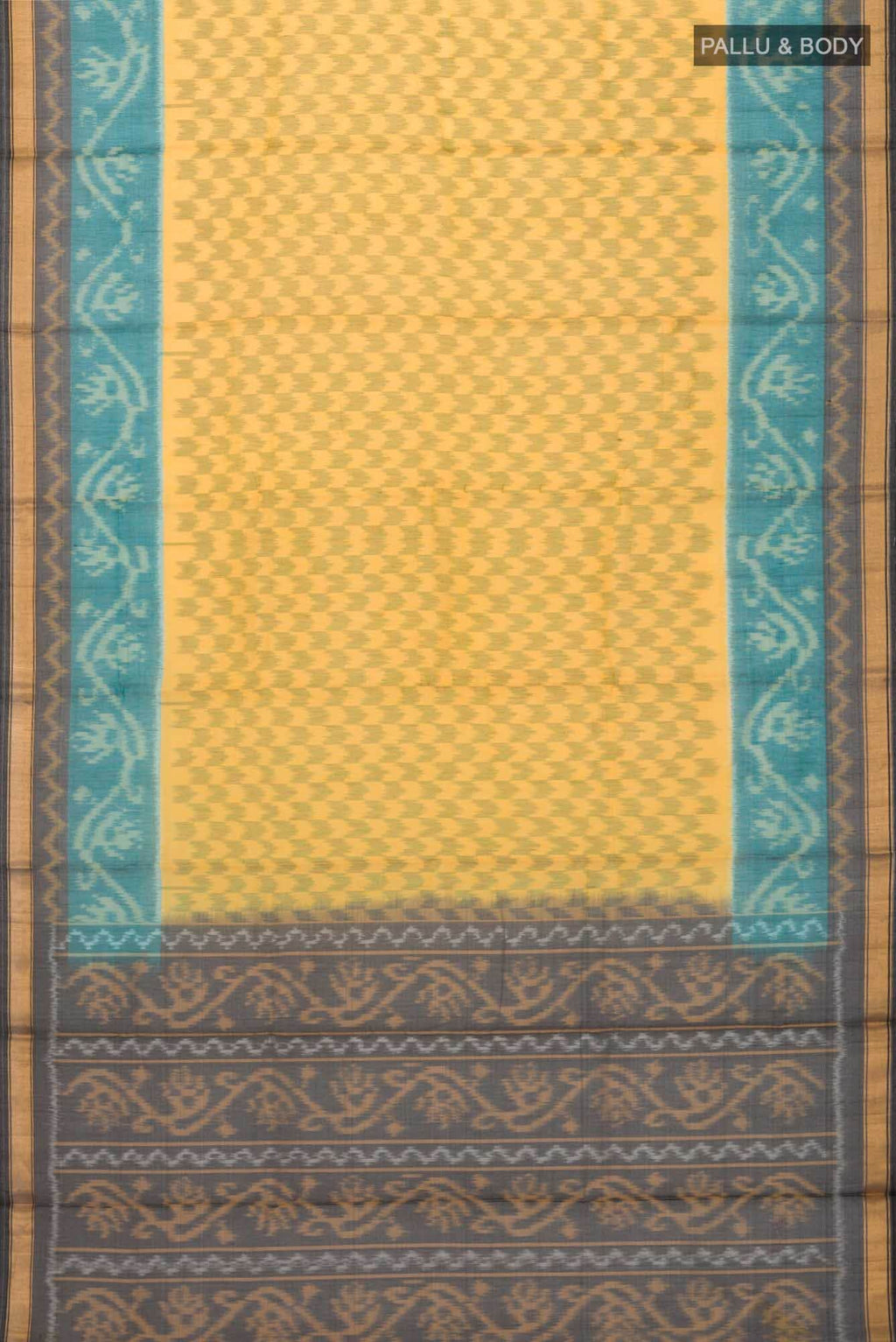 Yellow Silk Cotton Saree