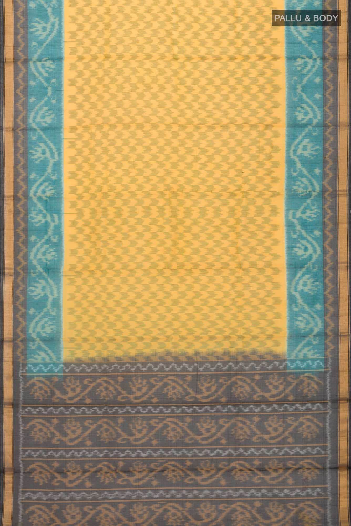Yellow Silk Cotton Saree