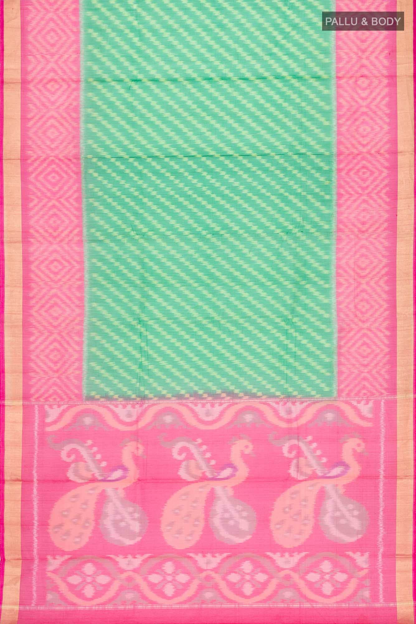 Green Silk Cotton Saree