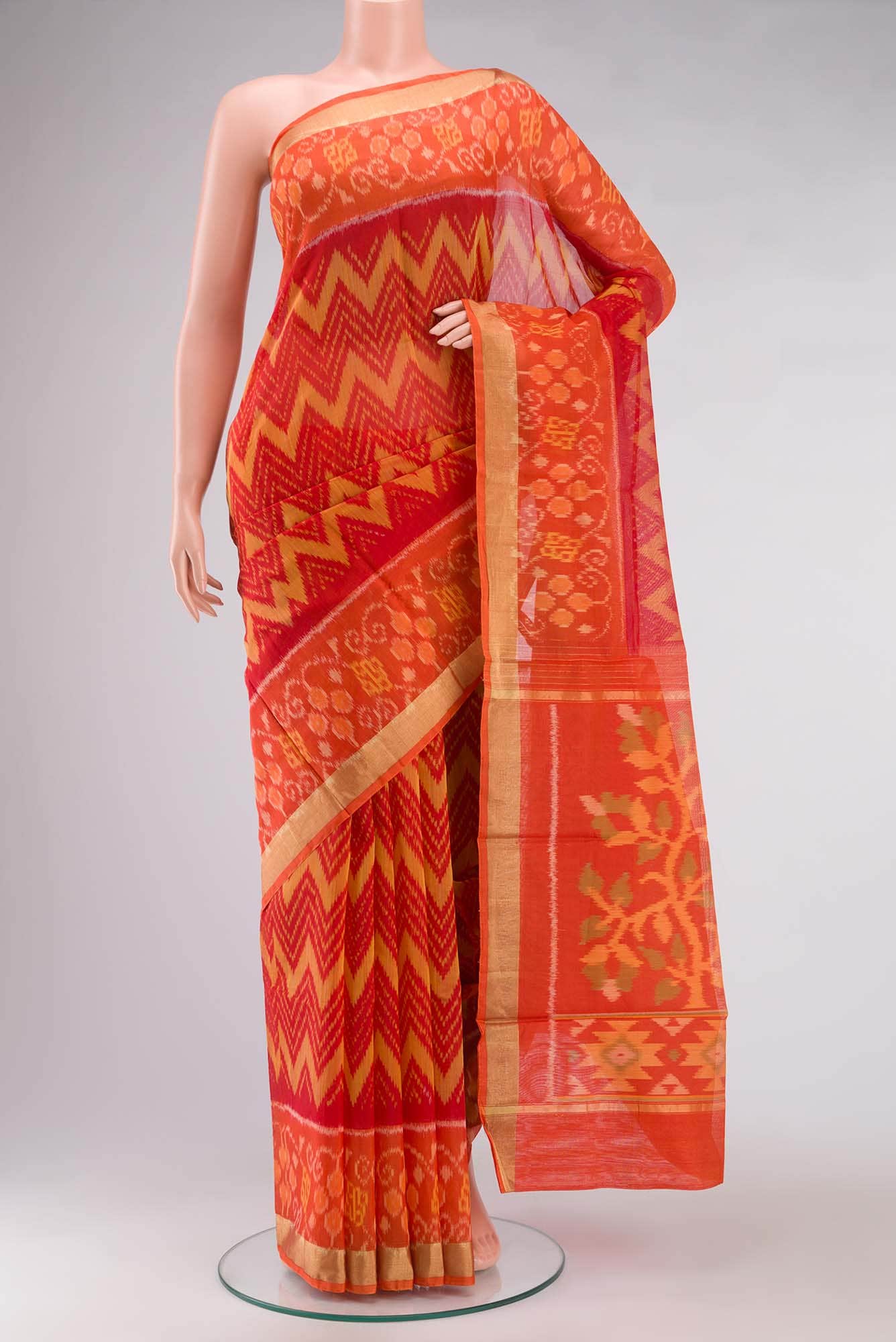 Red Silk Cotton Saree