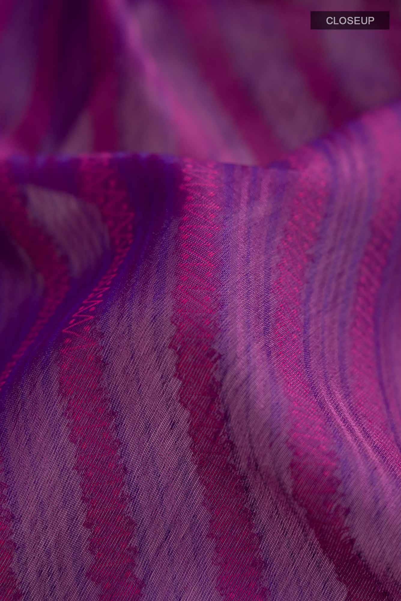Purple Silk Cotton Saree