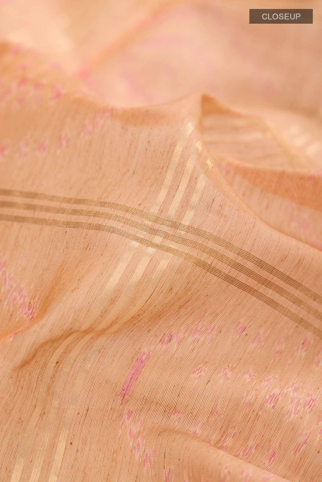 Beige Silk Cotton Saree