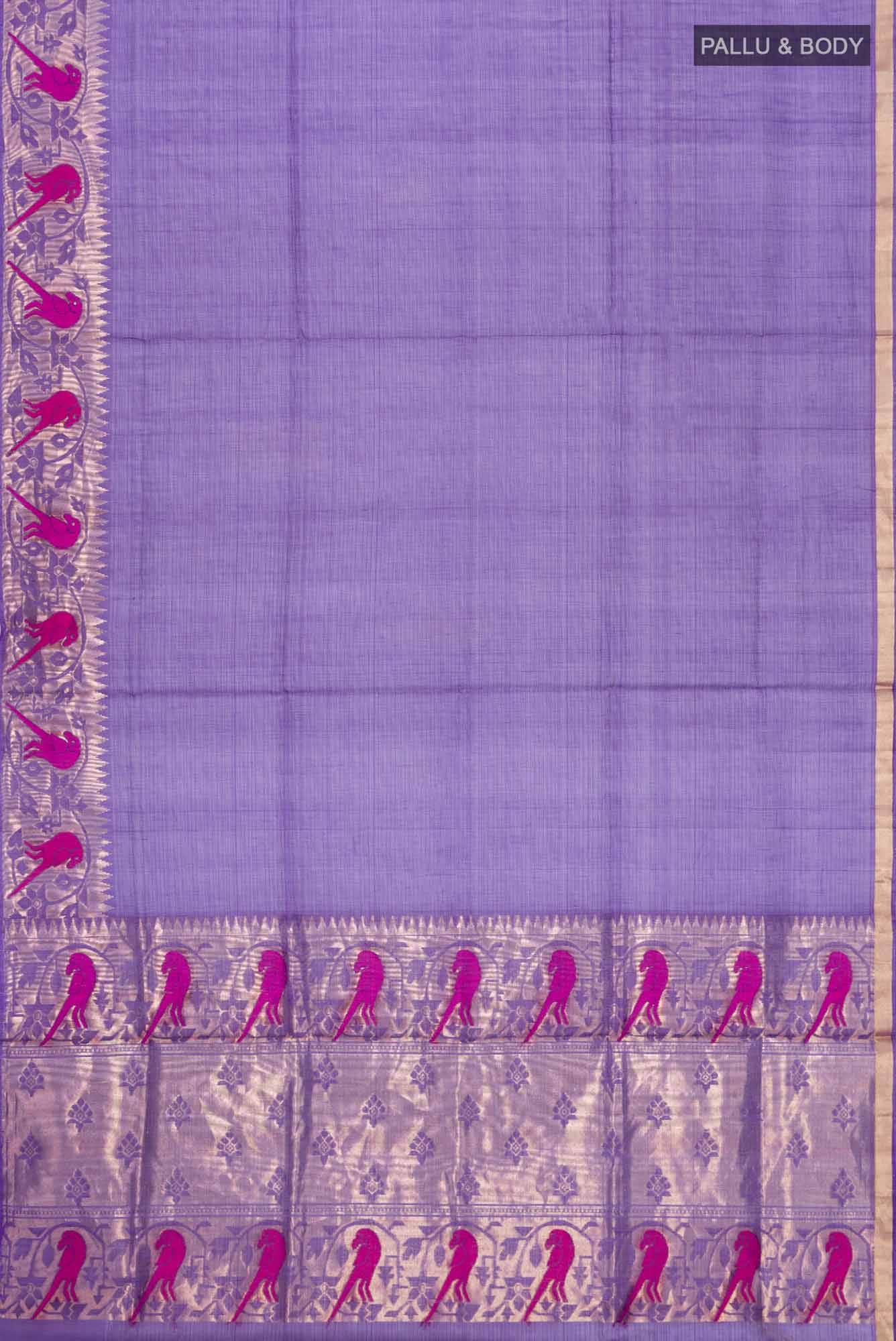 Violet Silk Cotton Saree