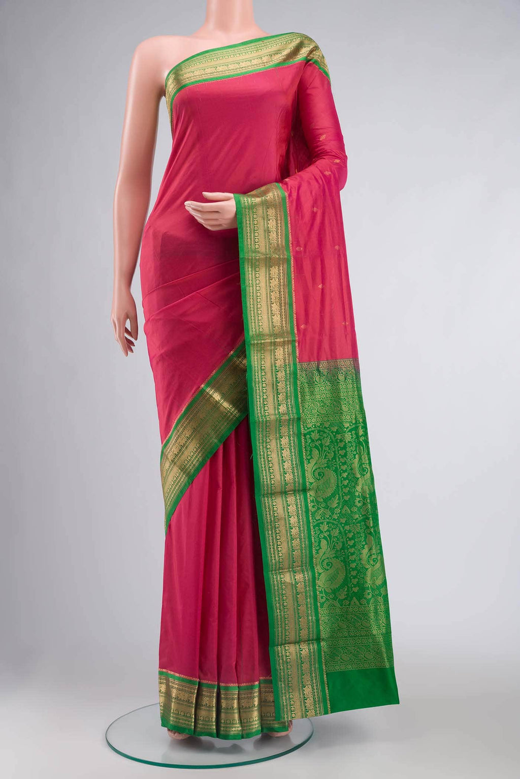 Pink Bangalore Silk Saree