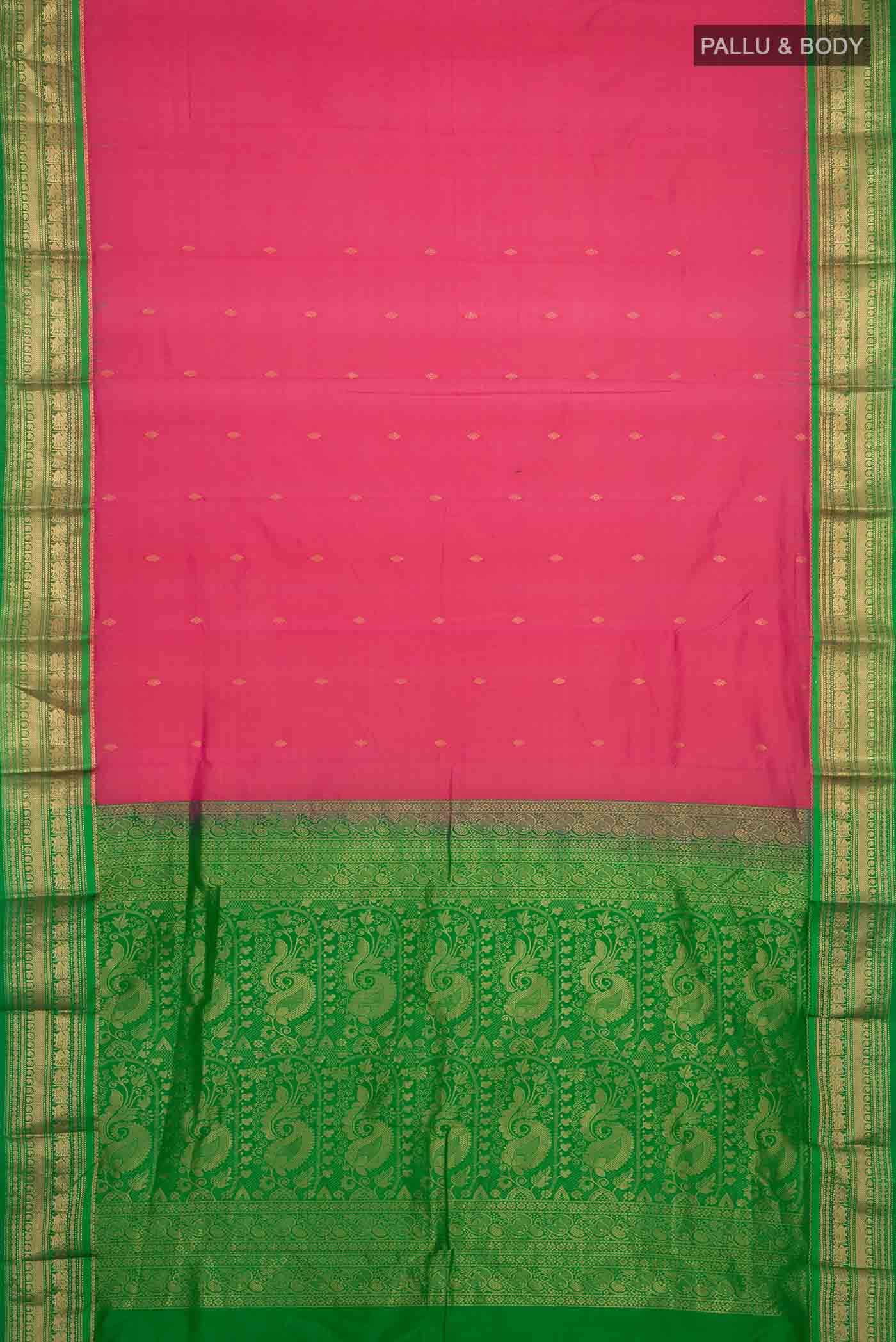 Pink Bangalore Silk Saree