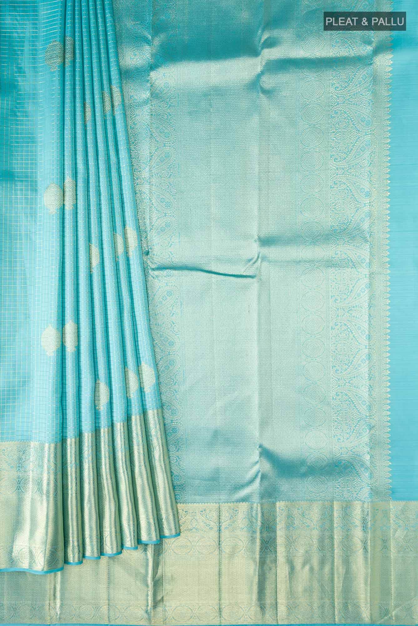 Blue Kanchipuram Silk Saree