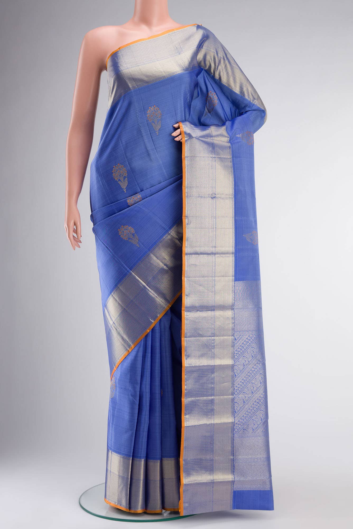 Blue Kanchipuram Silk Saree